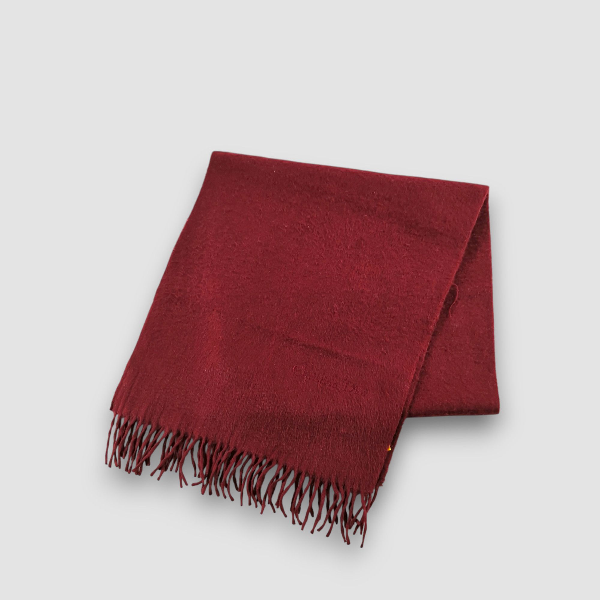 Christian Dior Monsieur Vintage Christian DIOR Scarf Wool Warmer Fringe Scarves Size ONE SIZE - 1 Thumbnail