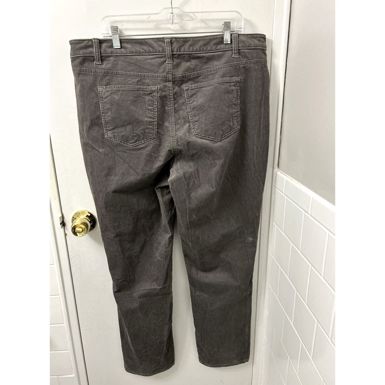 Talbots Talbots Corduroy Straight Leg Pants Womens 16W 40x30 Grey Stretch Trousers Pants Dress Pants Classic Workwear Mens? Size 38" / US 16 / IT 52 - 5 Thumbnail