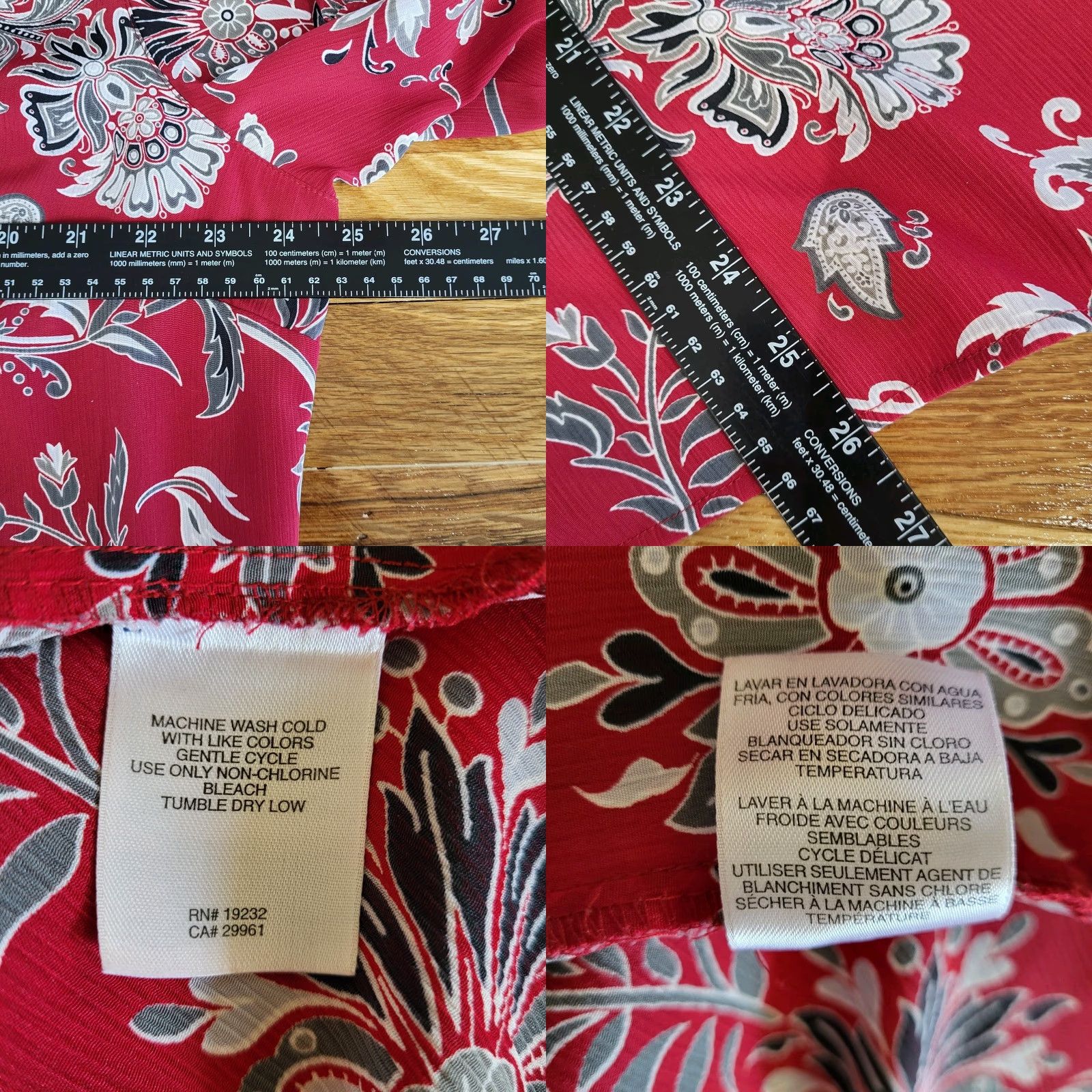 Vintage Alfred Dunner Top Woman's 18W Floral Paisley Black Long Sleeve Blouse Shirt Shirt Size XXL / US 16-18 / IT 52-54 - 8 Thumbnail