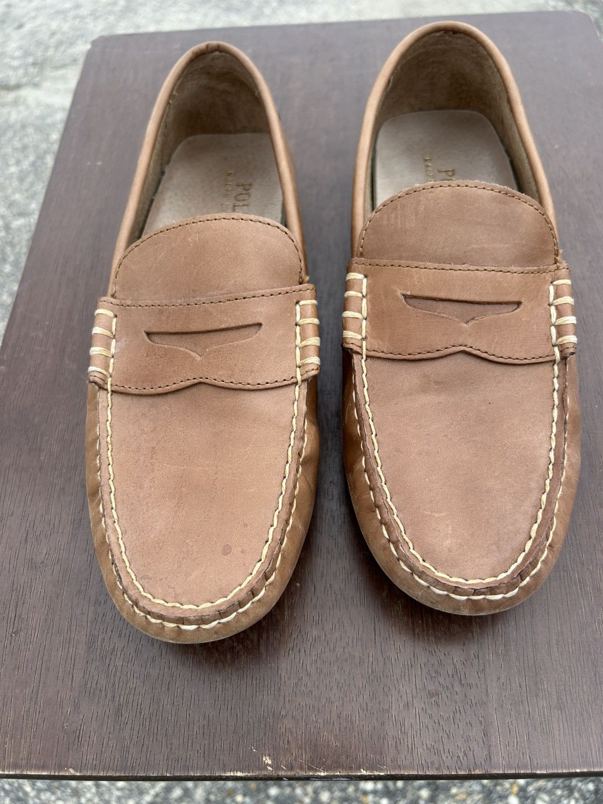 Wes Polo Tan Smooth Pull Up Leather 9.5 D