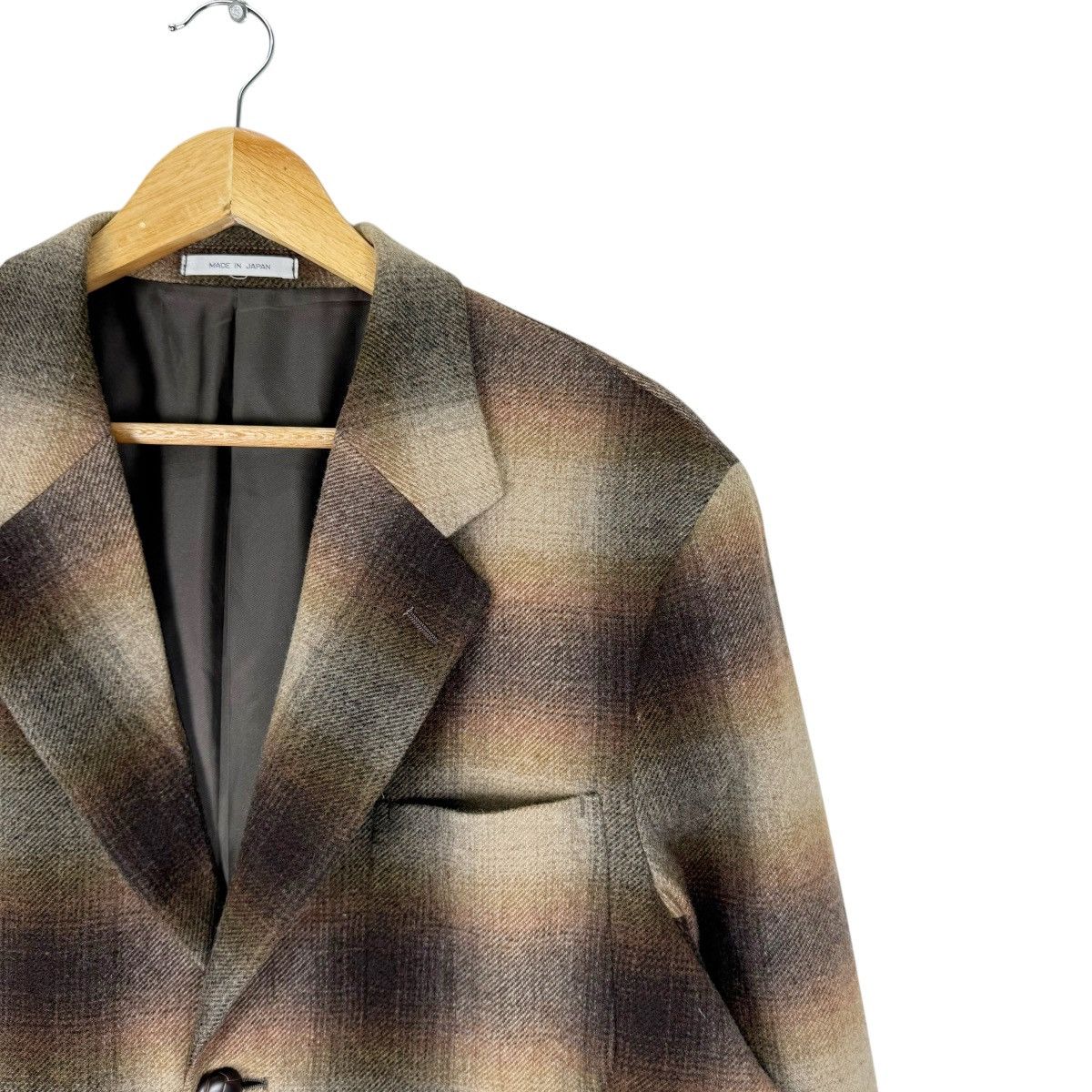 Japanese Brand ❄️INTERMEZZO JAPAN SHADOW PLAIDS BLAZER COAT Size US L / EU 52-54 / 3 - 4 Thumbnail