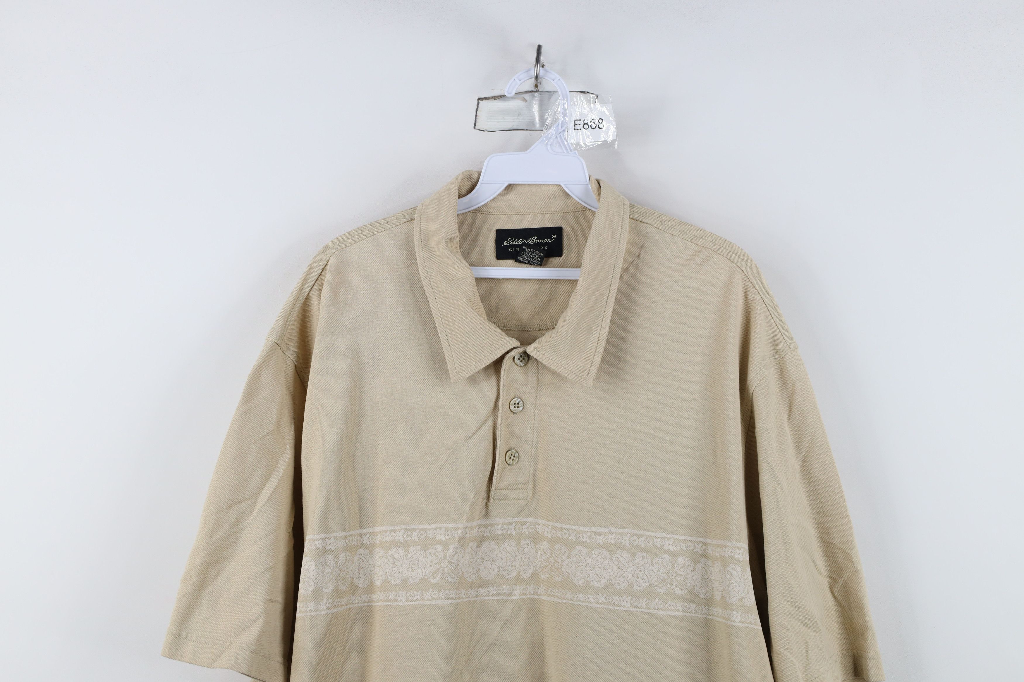 Eddie Bauer Vintage 90s Eddie Bauer Flower Short Sleeve Polo Shirt Size US XXL / EU 58 / 5 - 2 Thumbnail