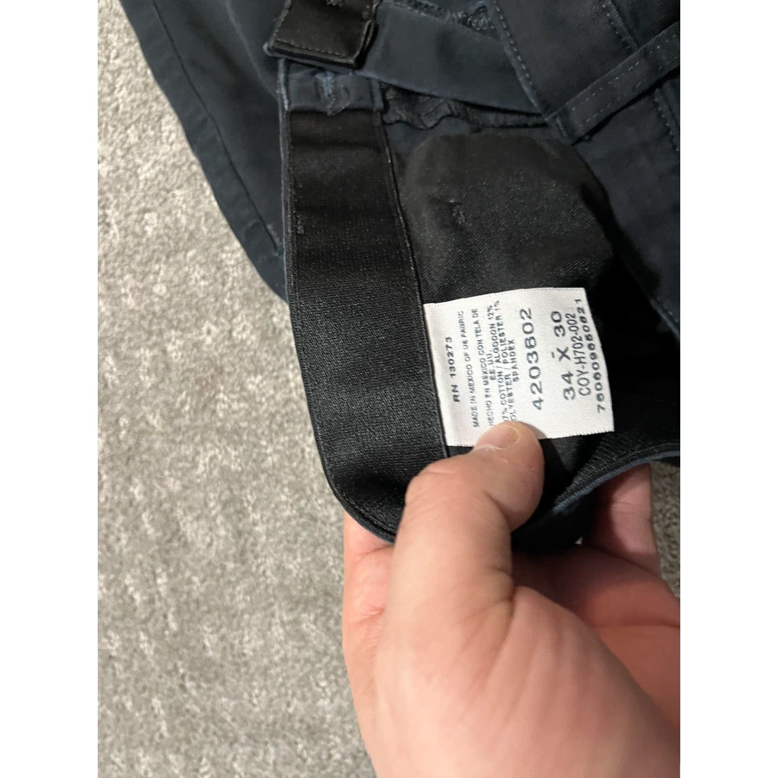 Lee Lee Classic Fit Flat Front Stain Resistant Black Pants 34x30 Mens Size US 34 / EU 50 - 7 Thumbnail