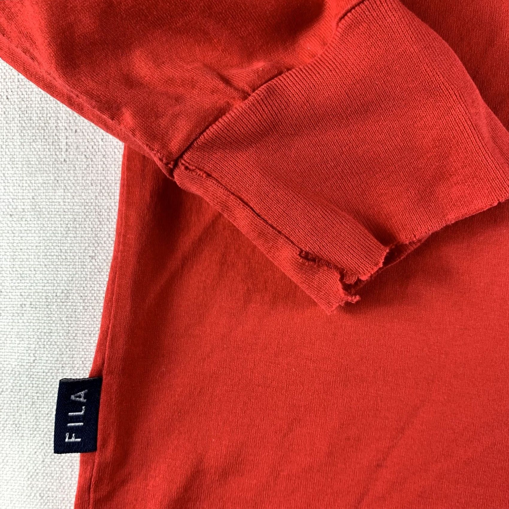 Fila VINTAGE FILA ITALIA Polo Shirt Small Red Long Sleeve Cotton Mens Size US S / EU 44-46 / 1 - 6 Thumbnail
