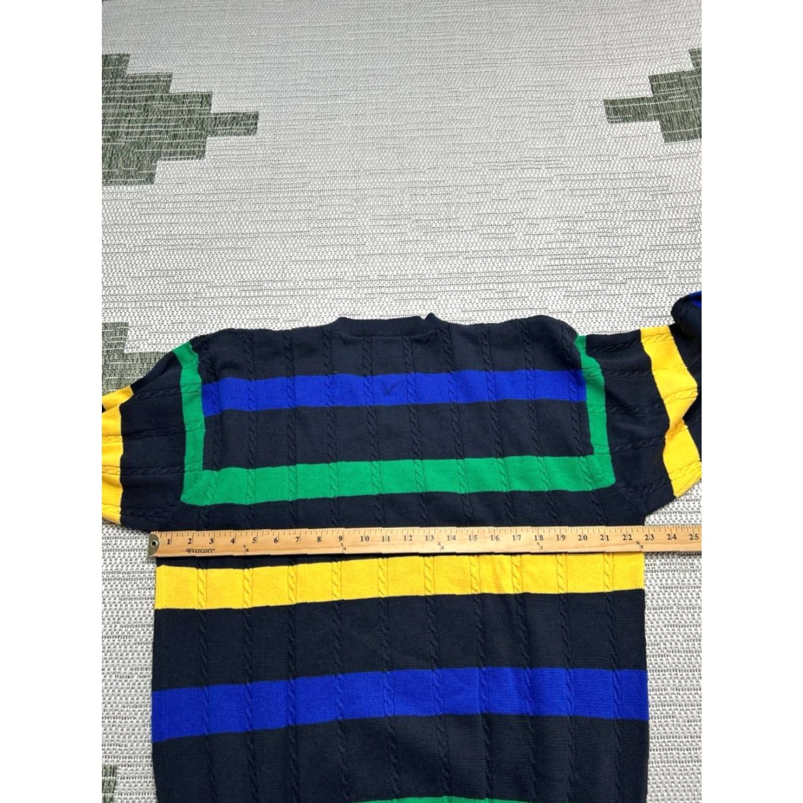 Tommy Hilfiger Tommy Hilfiger Golf Sweater Mens M Multicolor Striped Cable Knit Crew Neck Pullover Seasonal Outdoor Casual Athletic Size US M / EU 48-50 / 2 - 5 Thumbnail