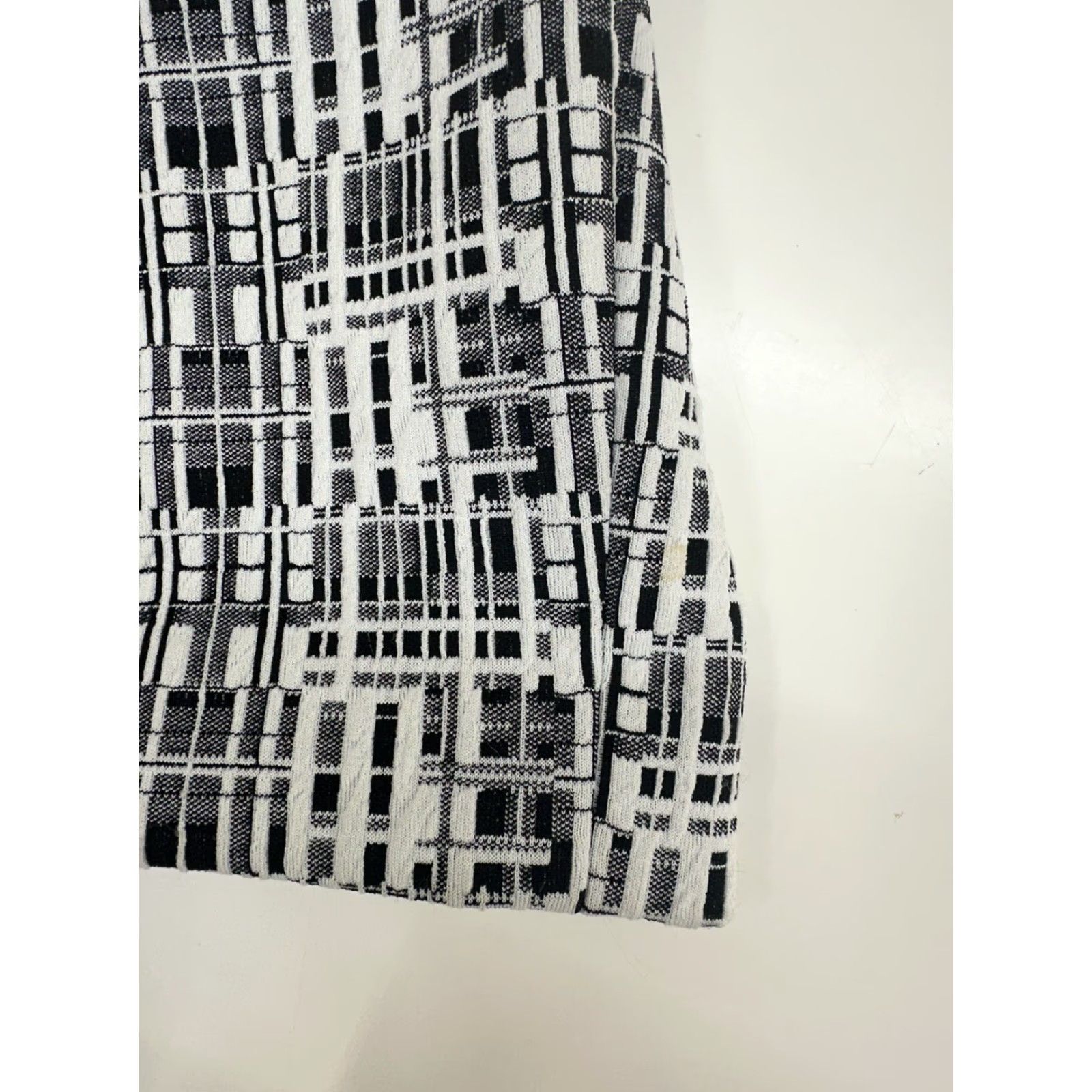Calvin Klein Calvin Klein Womens Blazer Size 6 Black White Abstract Open Front Geometric Classic Jacket Womens Size M / US 6-8 / IT 42-44 - 3 Thumbnail