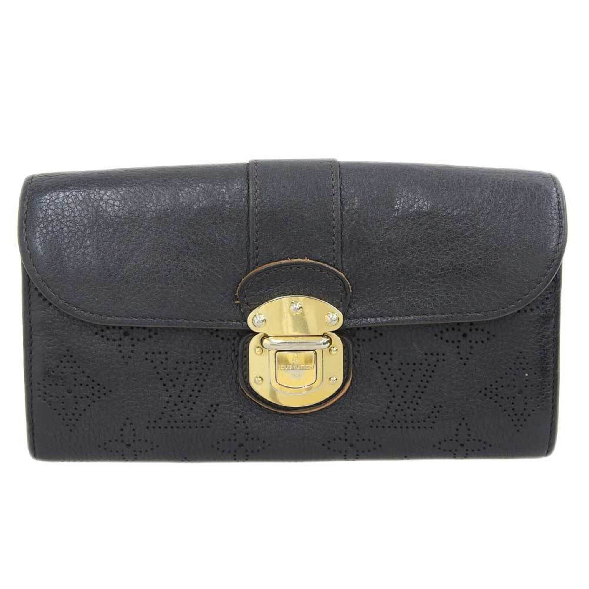 image of Louis Vuitton Mahina Portefeuille Iris Long Wallet Black M58163, Women's