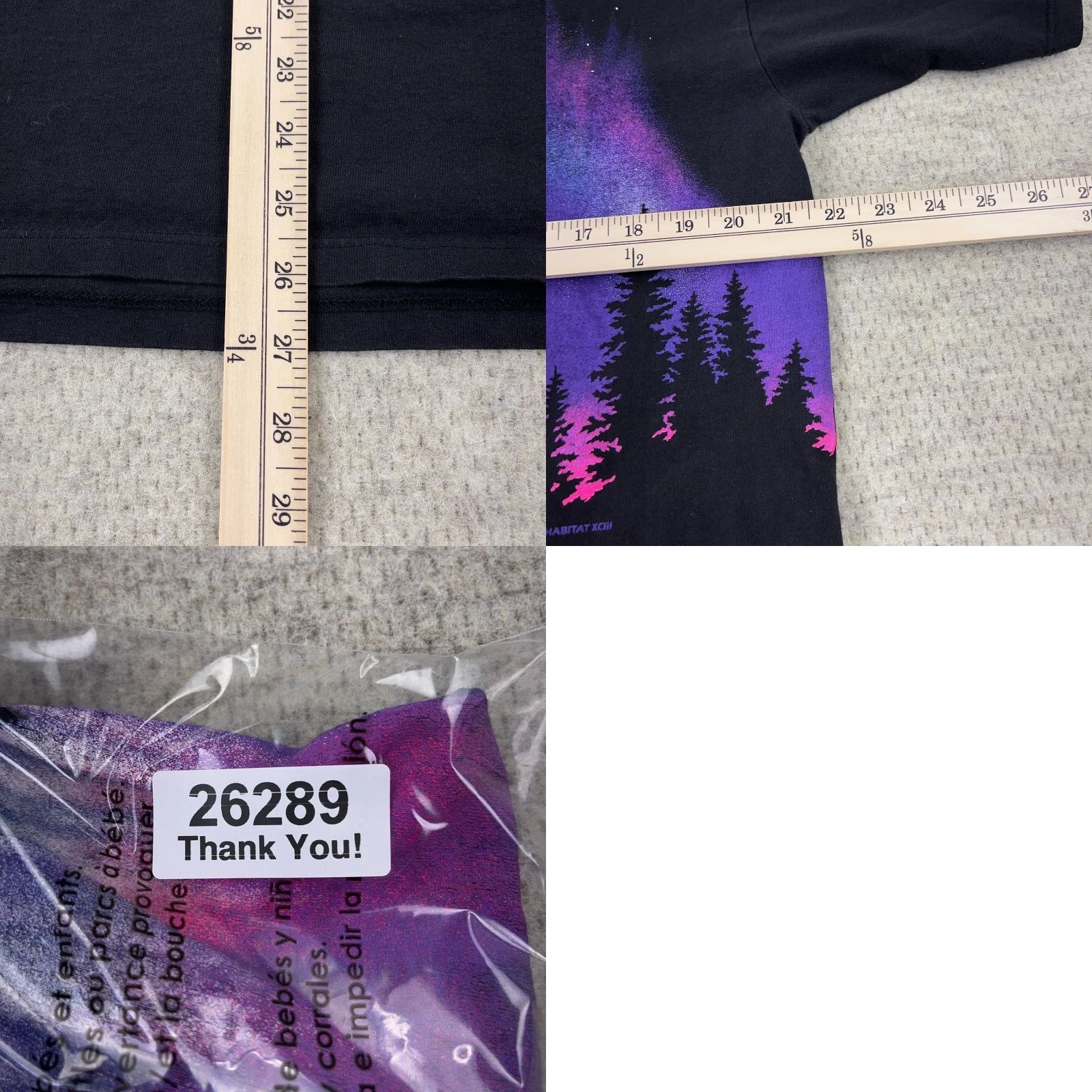 Gildan VINTAGE Gildan T-Shirt Men L Black All Over Print Wolf Habitat Heaven Sing 90s Nature Graphic Print Shirt Mens Size US L / EU 52-54 / 3 - 9 Thumbnail
