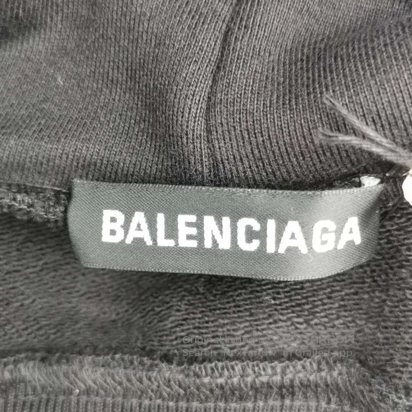 Balenciaga Balenciaga Black 'CREW' Logo Hoodie. Size US M / EU 48-50 / 2 - 5 Thumbnail