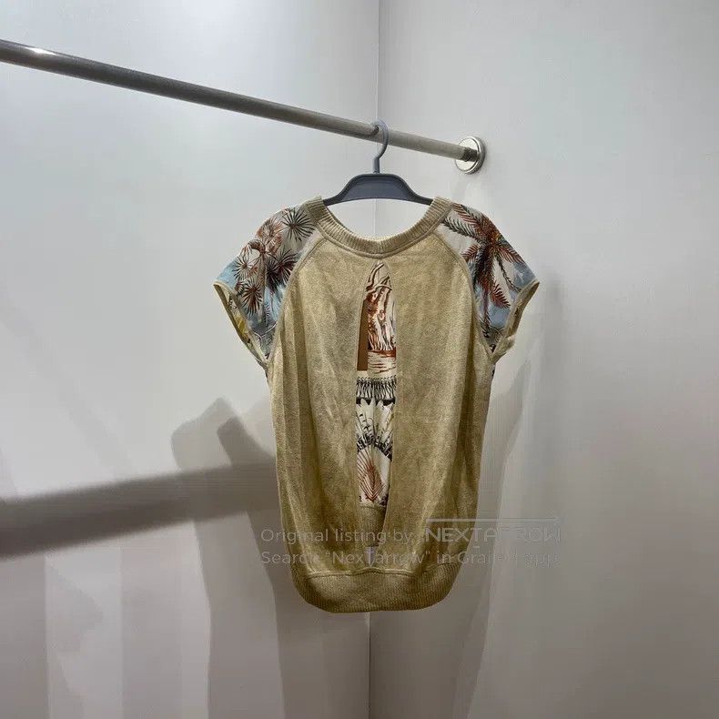 Hermes Hermes Plant pattern backless silk short-sleeved Size XS / US 0-2 / IT 36-38 - 2 Thumbnail