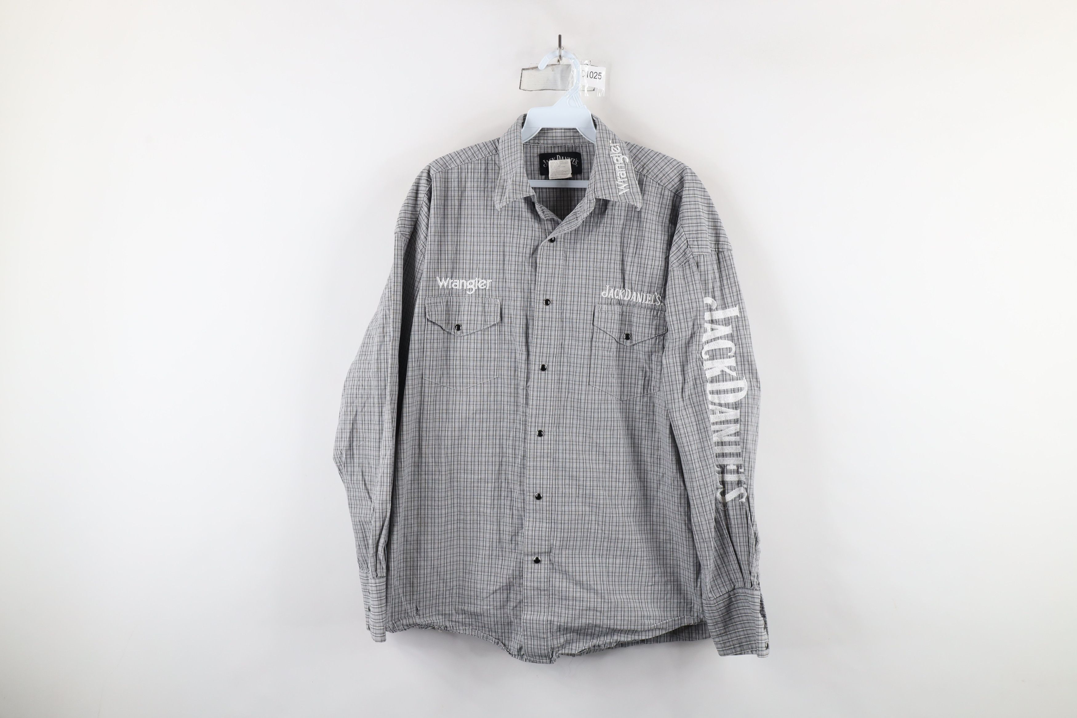 Vintage × Wrangler Vintage Wrangler x Jack Daniels Rodeo Snap Button Shirt Size US L / EU 52-54 / 3 - 1 Thumbnail
