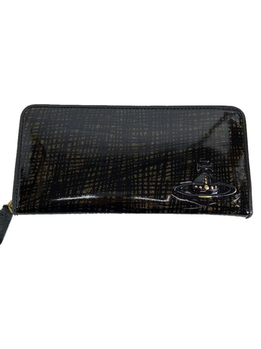 Vivienne Westwood Vivienne Westwood Orb Enamel Round Zip Long Wallet Black Size ONE SIZE - 1 Thumbnail