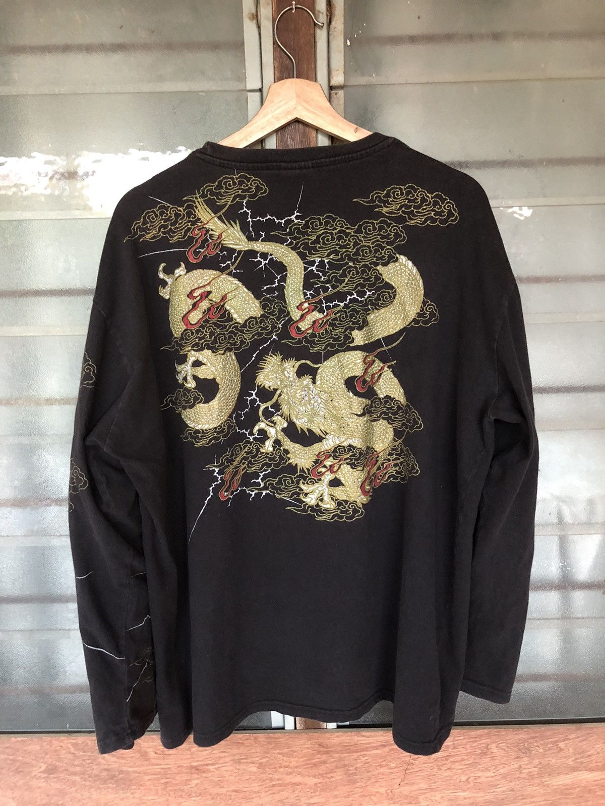 Bullet Noise Vintage Sukajan Dragon Long Sleeve Shirt Tee Size US L / EU 52-54 / 3 - 1 Thumbnail