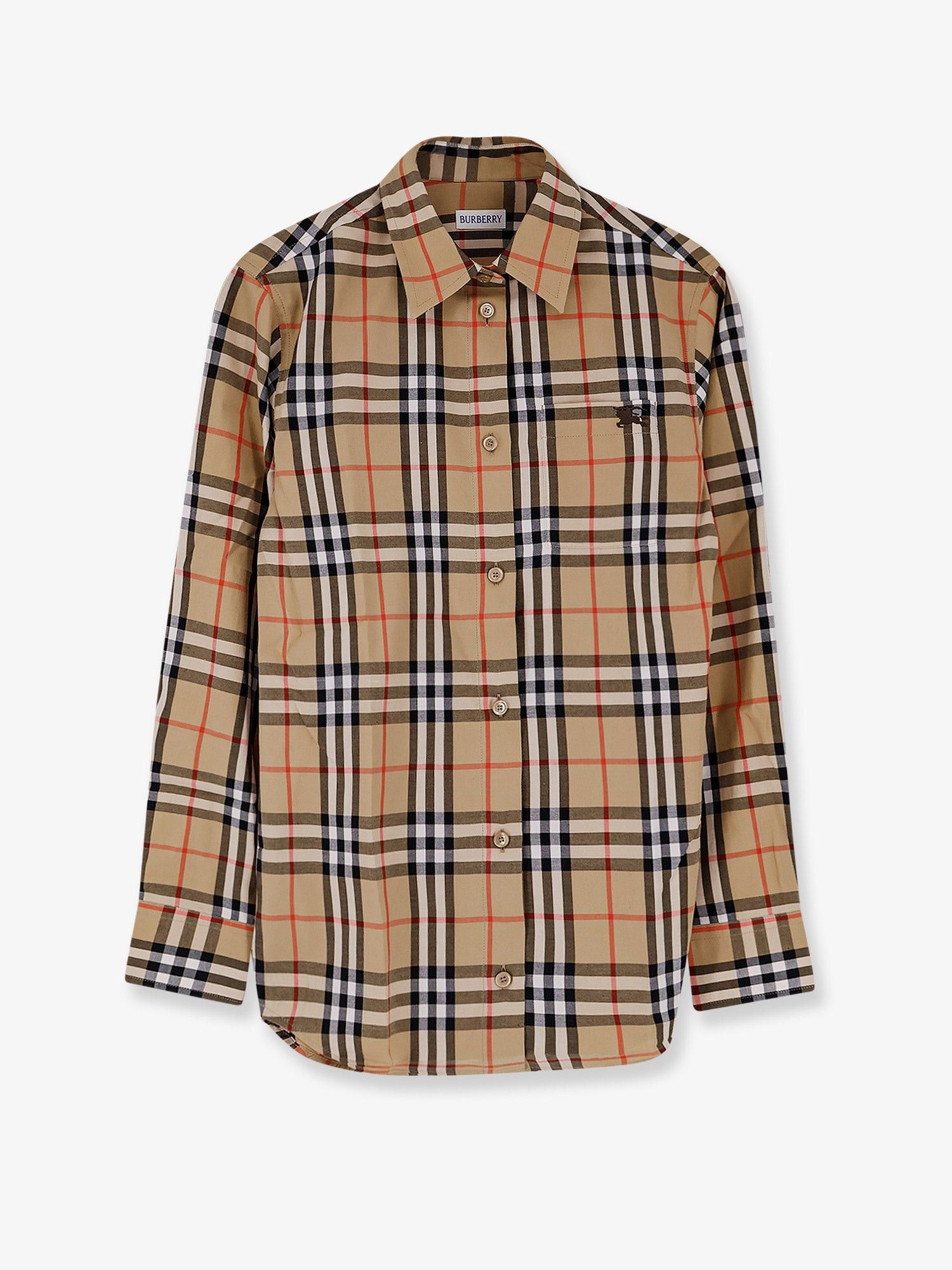 Burberry Emma Cotton Shirt With Check Pattern Size XS / US 0-2 / IT 36-38 - 1 Thumbnail