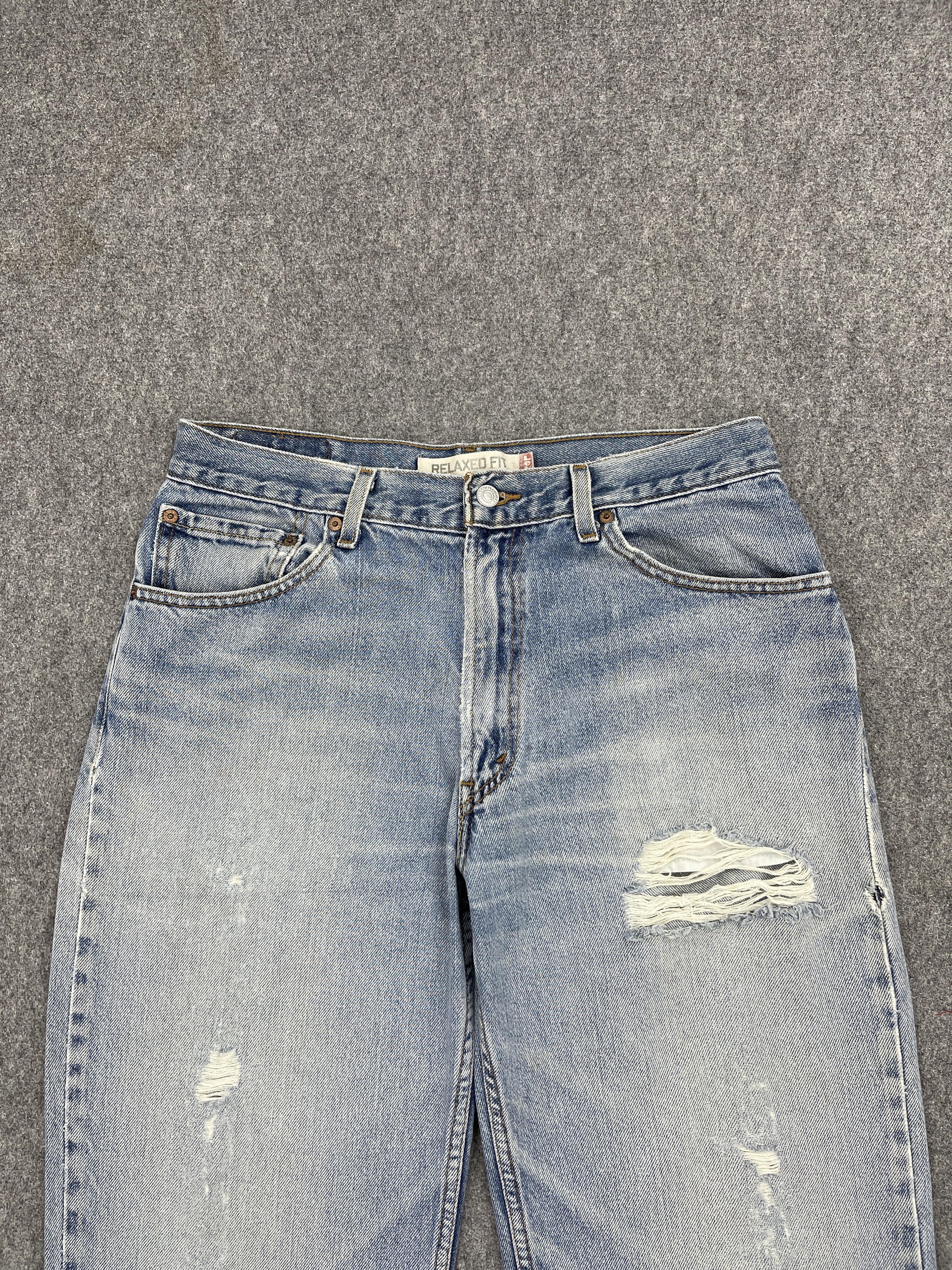 Levi's Distressed Vintage Levis 550 Light Washed Denim DP2512 Size US 31 - 3 Thumbnail