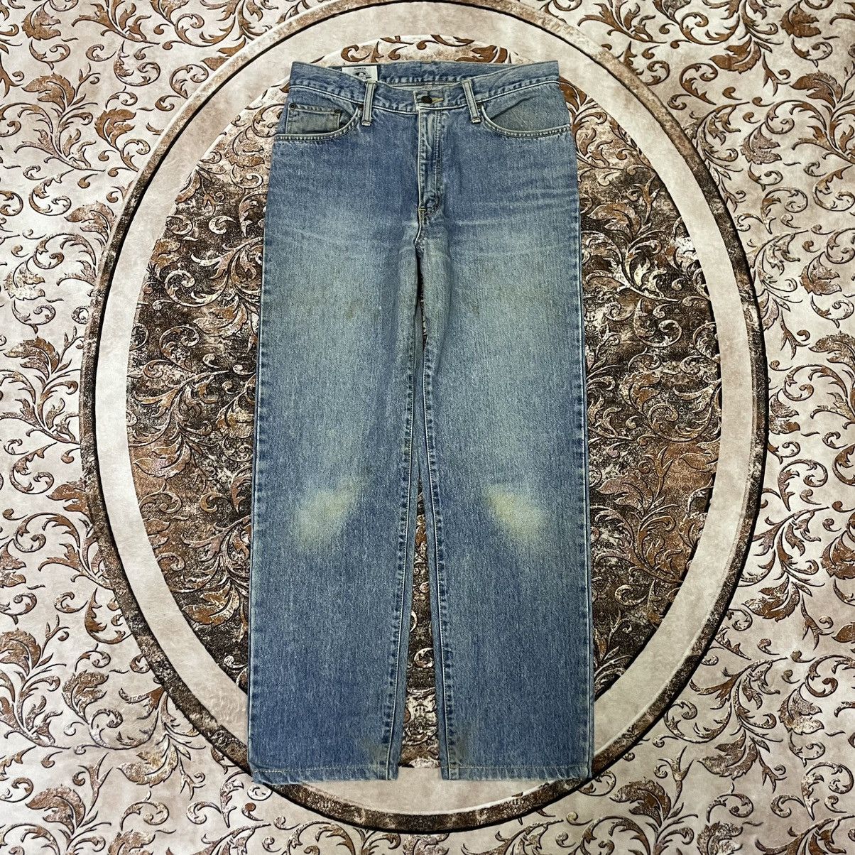 Edwin 🔥Vintage 1993 Edwin Stoned Washed Distress Dirty Denim Jeans Size US 31 - 1 Thumbnail