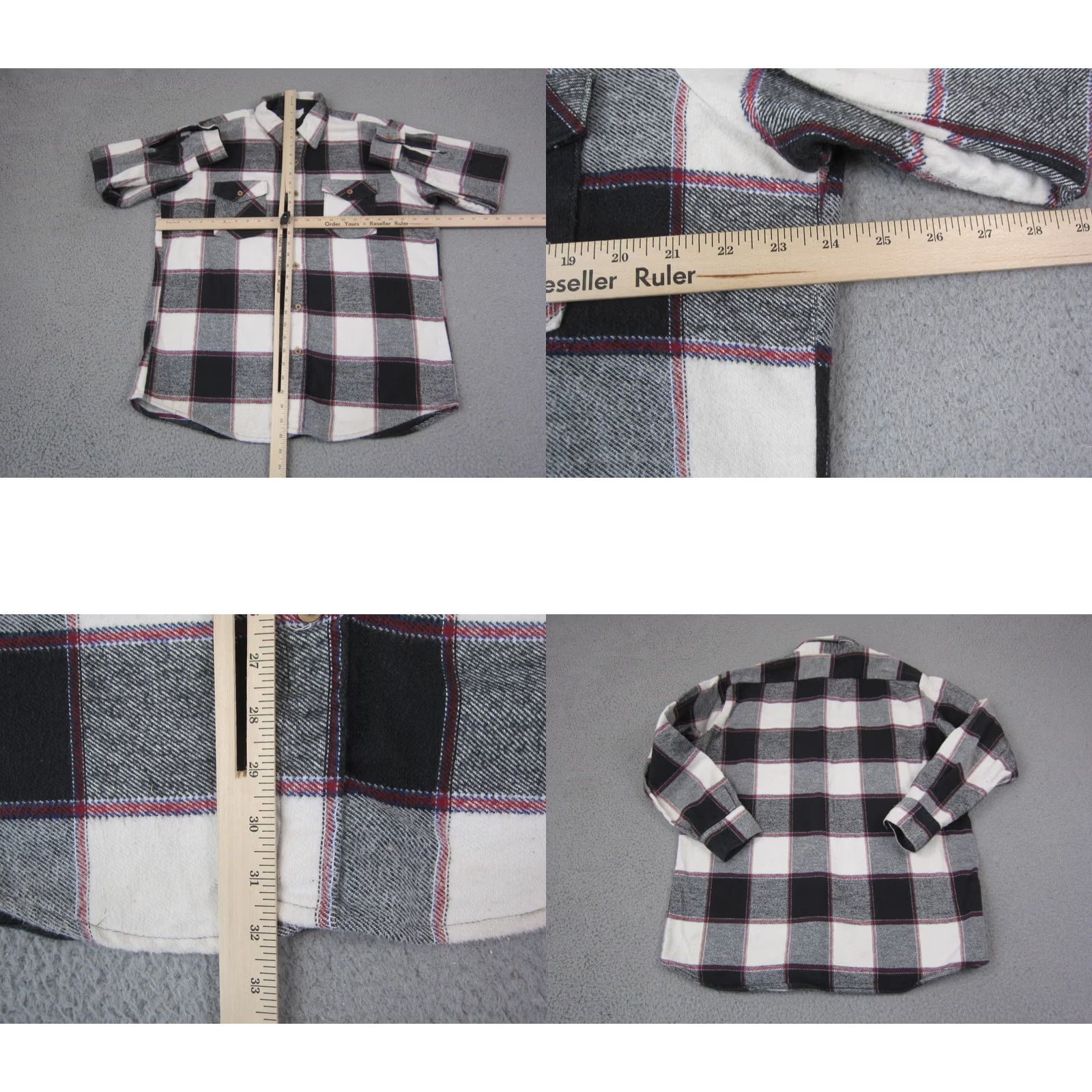 Vintage Vintage True Flannel Shirt Mens XL Extra Large Gray Black Plaid Western Cowboy Size US XL / EU 56 / 4 - 8 Thumbnail