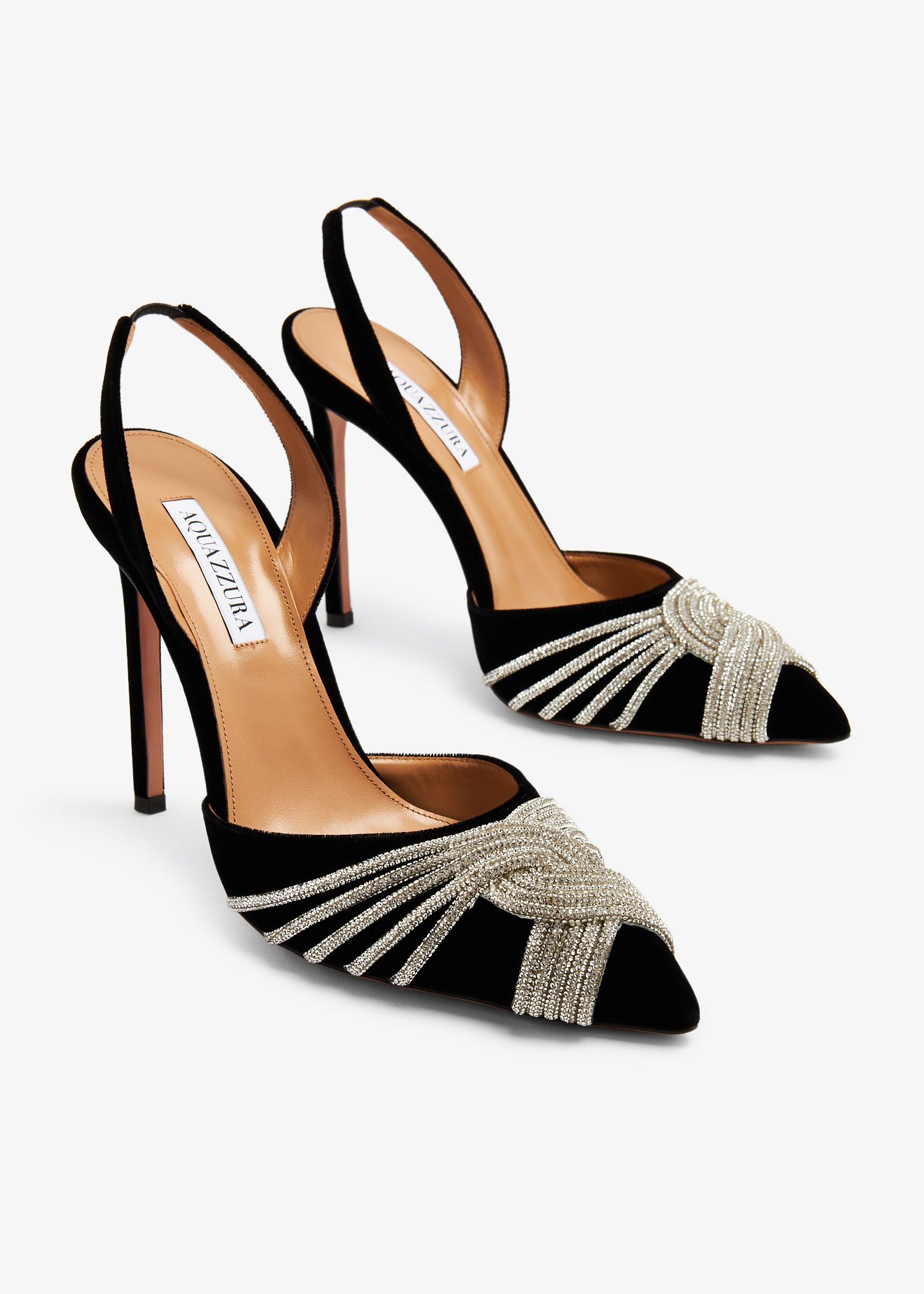Aquazzura o1srvl11e1024 Heel in Black Size US 6 / IT 36 - 1 Thumbnail
