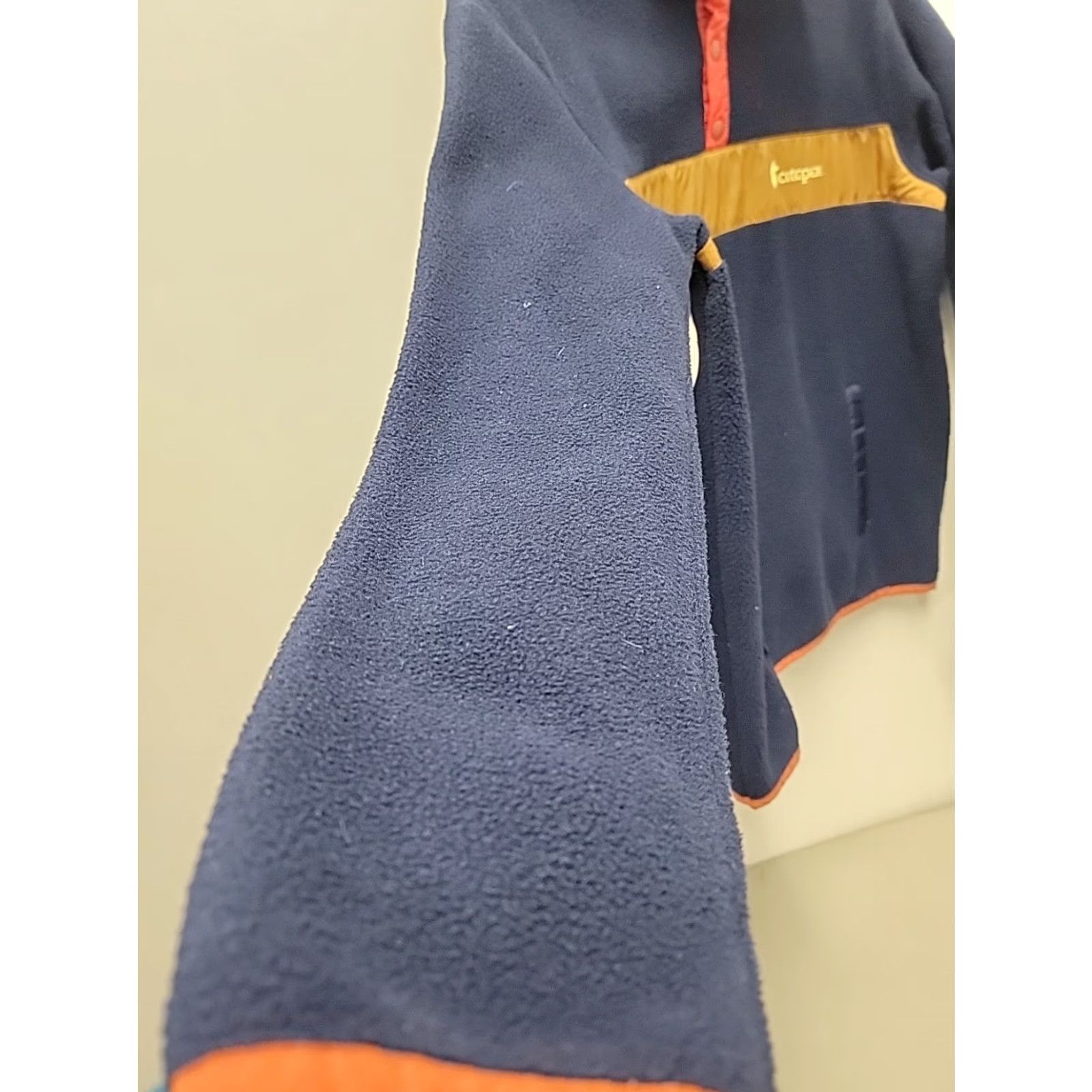Cotopaxi Cotopaxi Teca Fleece Pullover Mens M Multicolor Orange Trim Quarter Snap Button Blue Trim Pullover Knit Wool Polyester Size US M / EU 48-50 / 2 - 3 Thumbnail