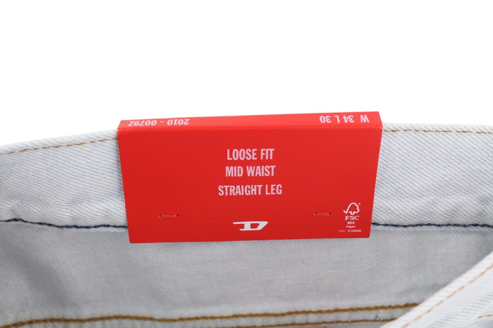 Diesel 2010 0079Z W34/L30 Loose Straight Washed Jeans 40920 Size US 34 / EU 50 - 7 Thumbnail