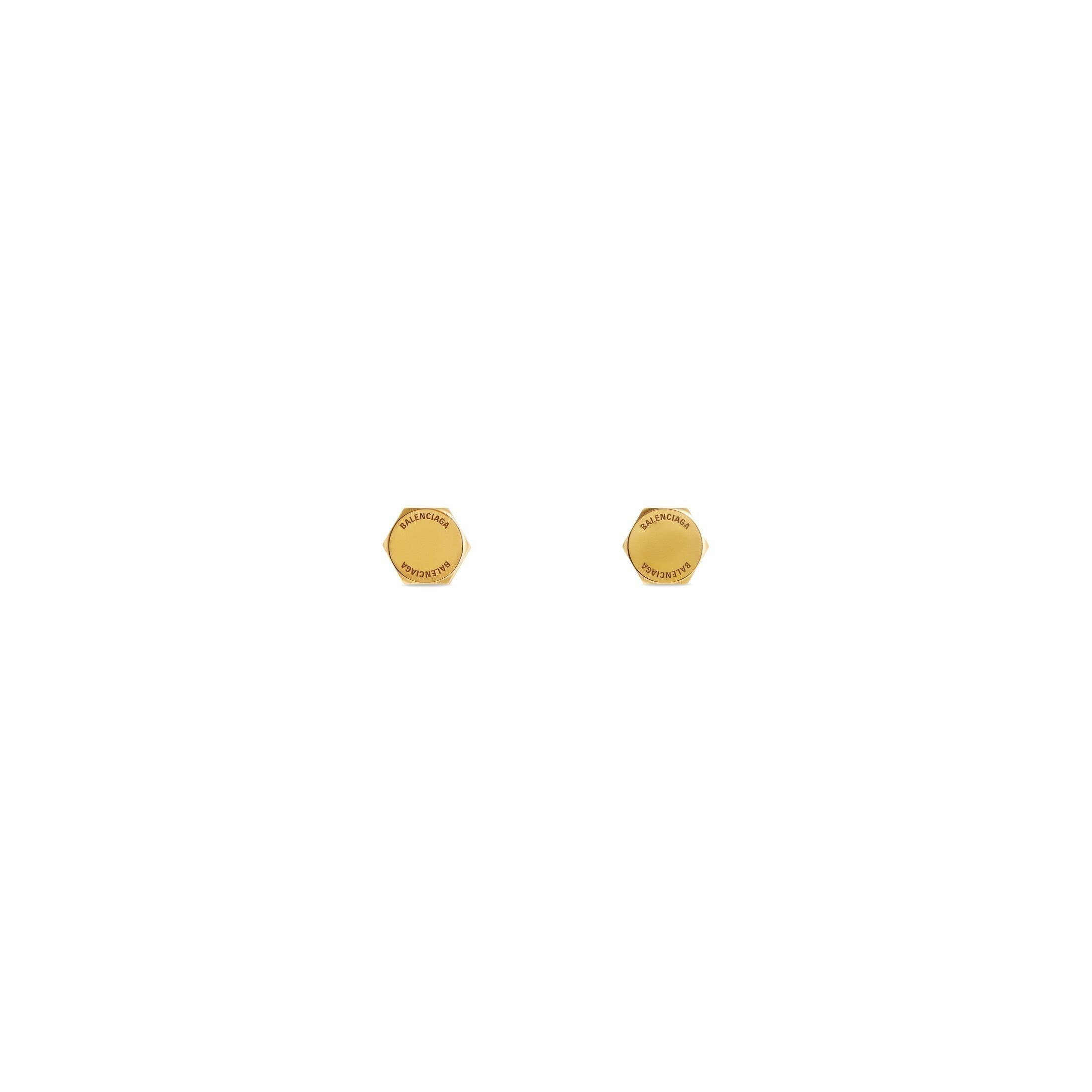 Balenciaga o1la1rc1a0925 Size: OS / Garage Double Screw Earrings Gold Size ONE SIZE - 1 Thumbnail