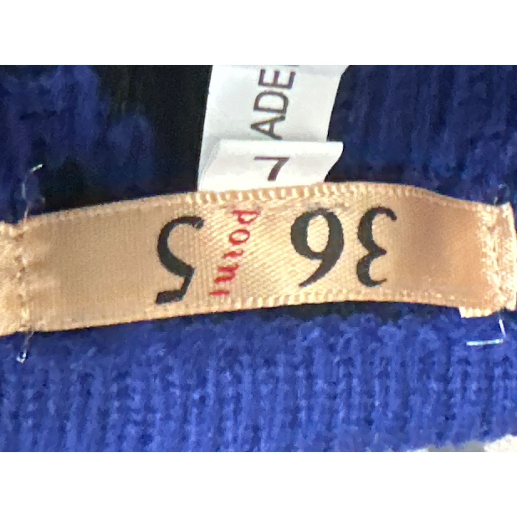 Other 36 Point 5 Small Blue Black Houndstooth Crop Sweater Bold Kn Size S / US 4 / IT 40 - 8 Thumbnail