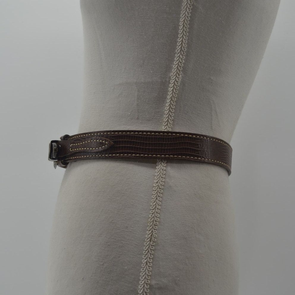 Vintage TexTan Women's Western Cowgirl Brown Leather Belt Boho Sz 28 Size ONE SIZE - 9 Thumbnail