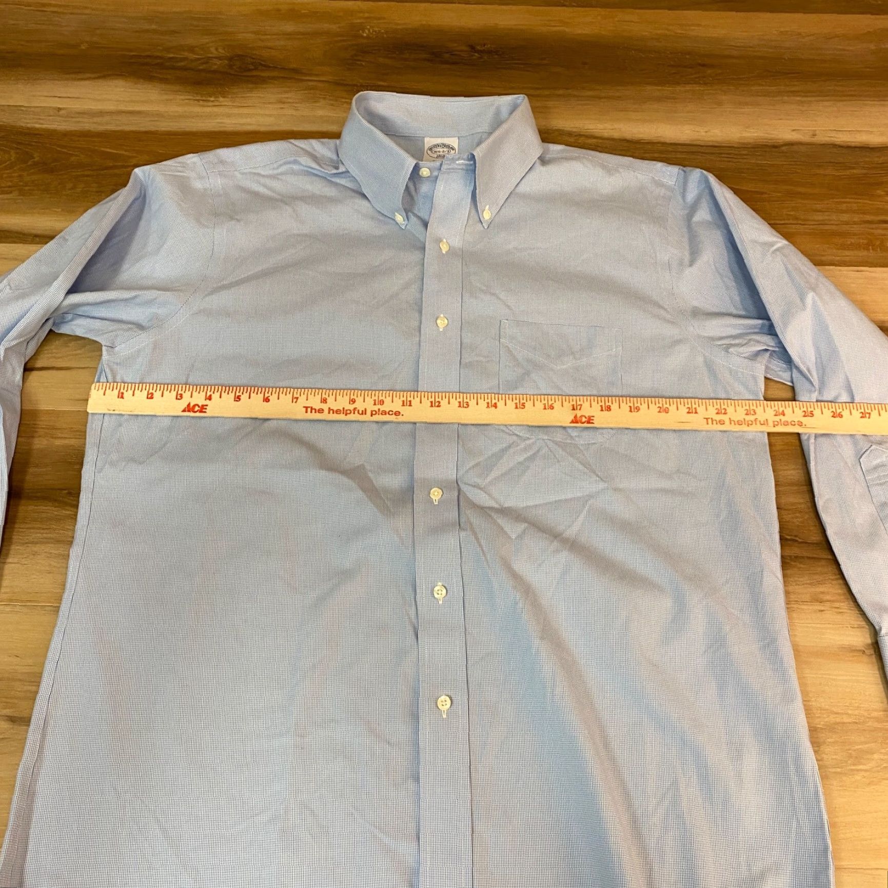 Brooks Brothers Brooks Brothers Shirt Mens 16.5 Regent Blue Herringbone Button Down Dress Shirt Lat 16.5 Mens Blue Brooks Brothers Shirt Size US XL / EU 56 / 4 - 6 Thumbnail