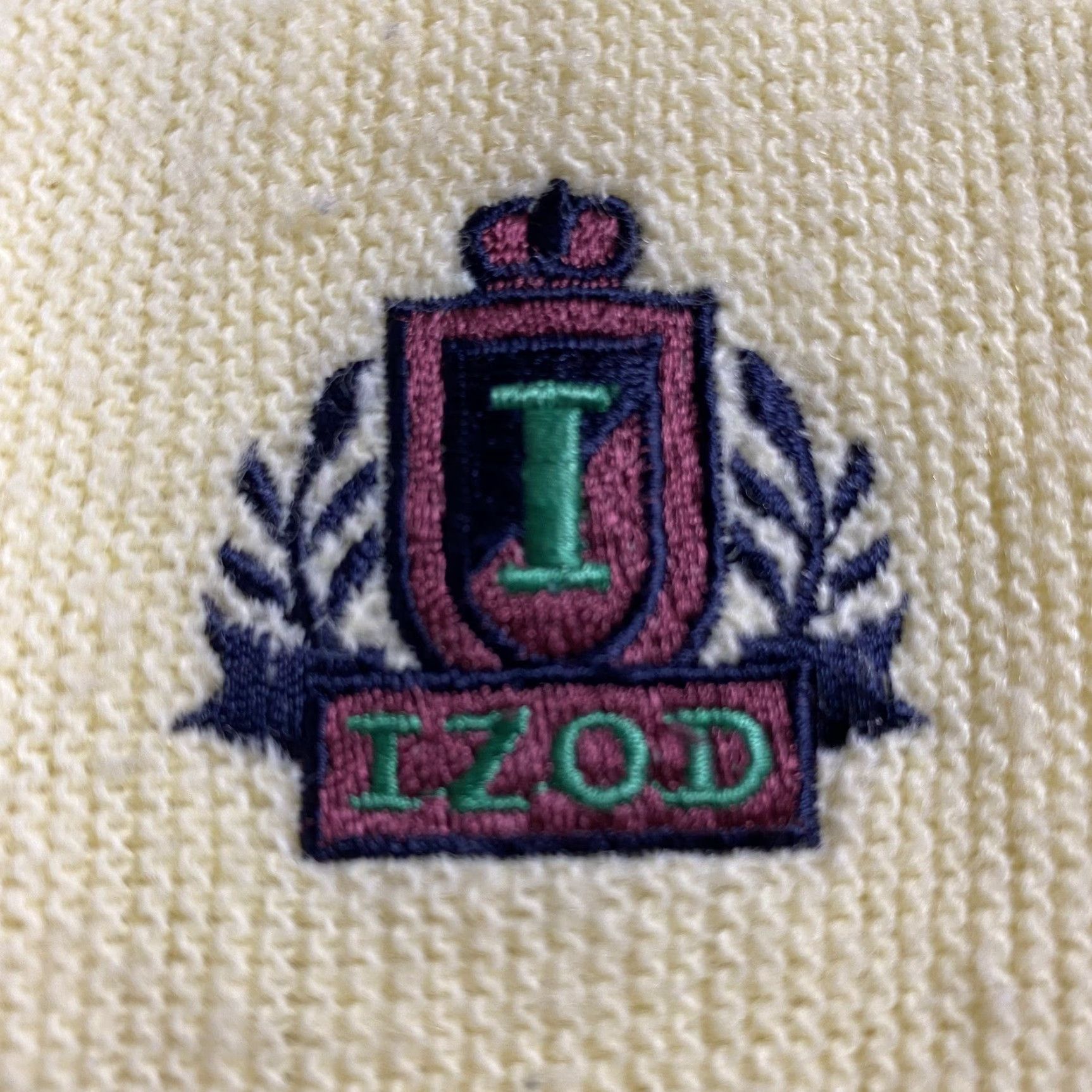Izod VINTAGE IZOD Yellow Knit Cardigan XL Mens Preppy Button-Up with Embroidered Crest Size US XL / EU 56 / 4 - 3 Thumbnail