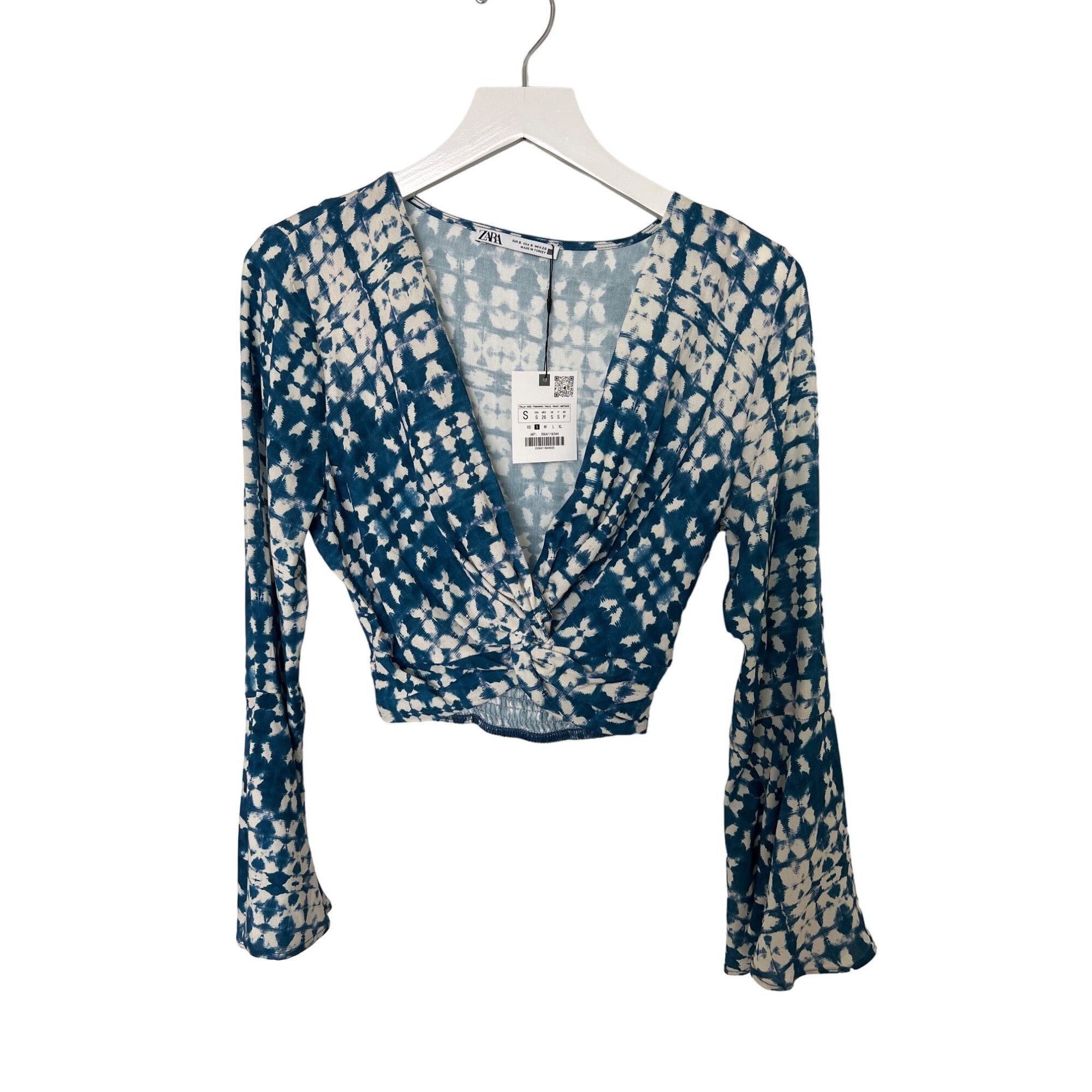 Zara Zara Printed Knot Cropped Top Size S / US 4 / IT 40 - 3 Thumbnail