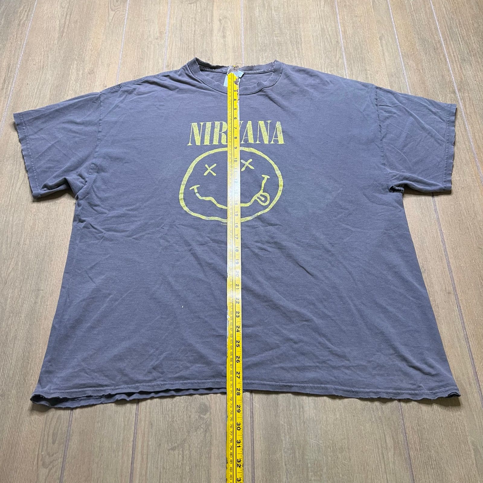Other Nirvana Smiley Face Band Tee 2XL Distress Rock Reprint 1992 Size US XXL / EU 58 / 5 - 4 Thumbnail