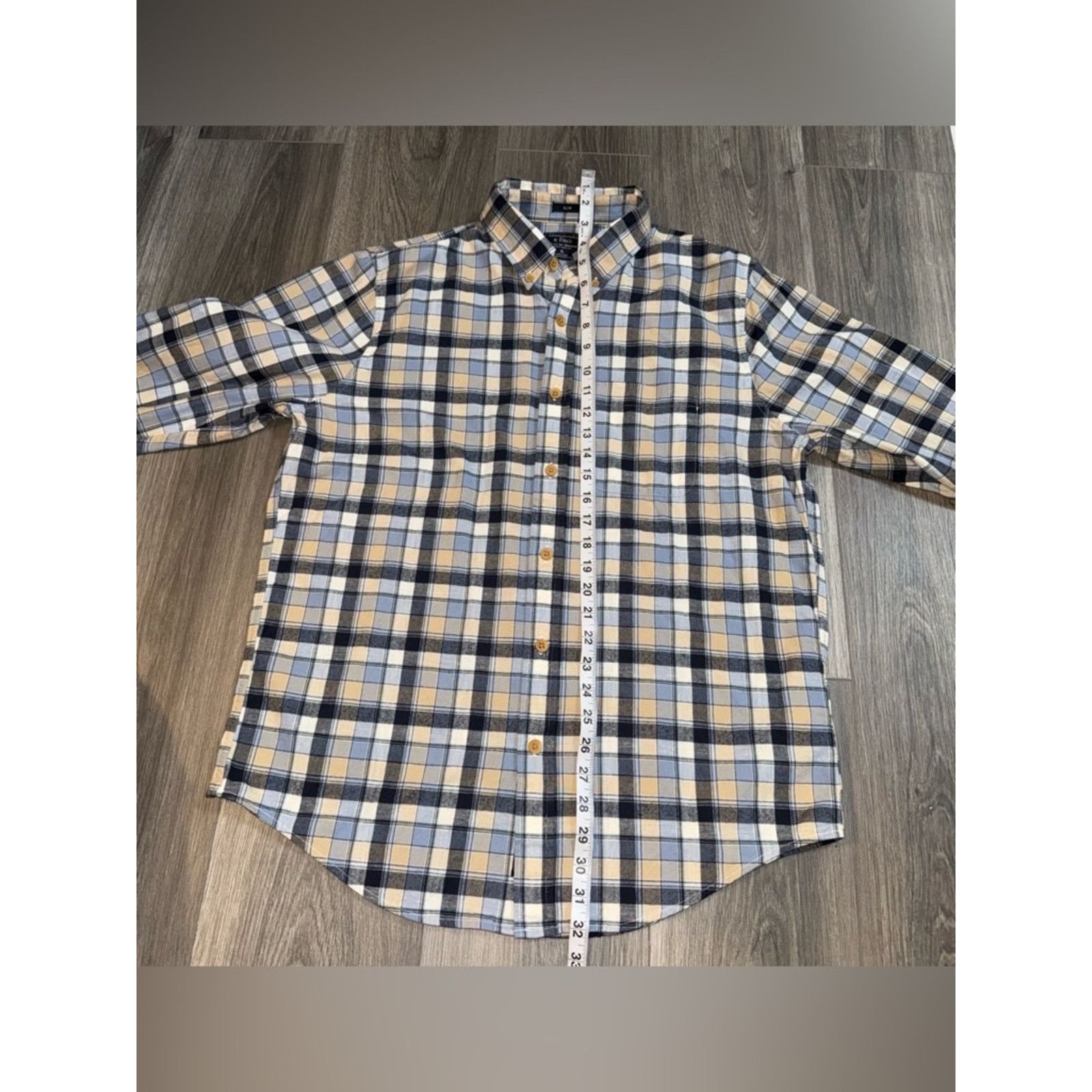 Abercrombie & Fitch Abercrombie & Fitch Cotton Plaid Button Down Sz XL Slim Size US XL / EU 56 / 4 - 8 Thumbnail