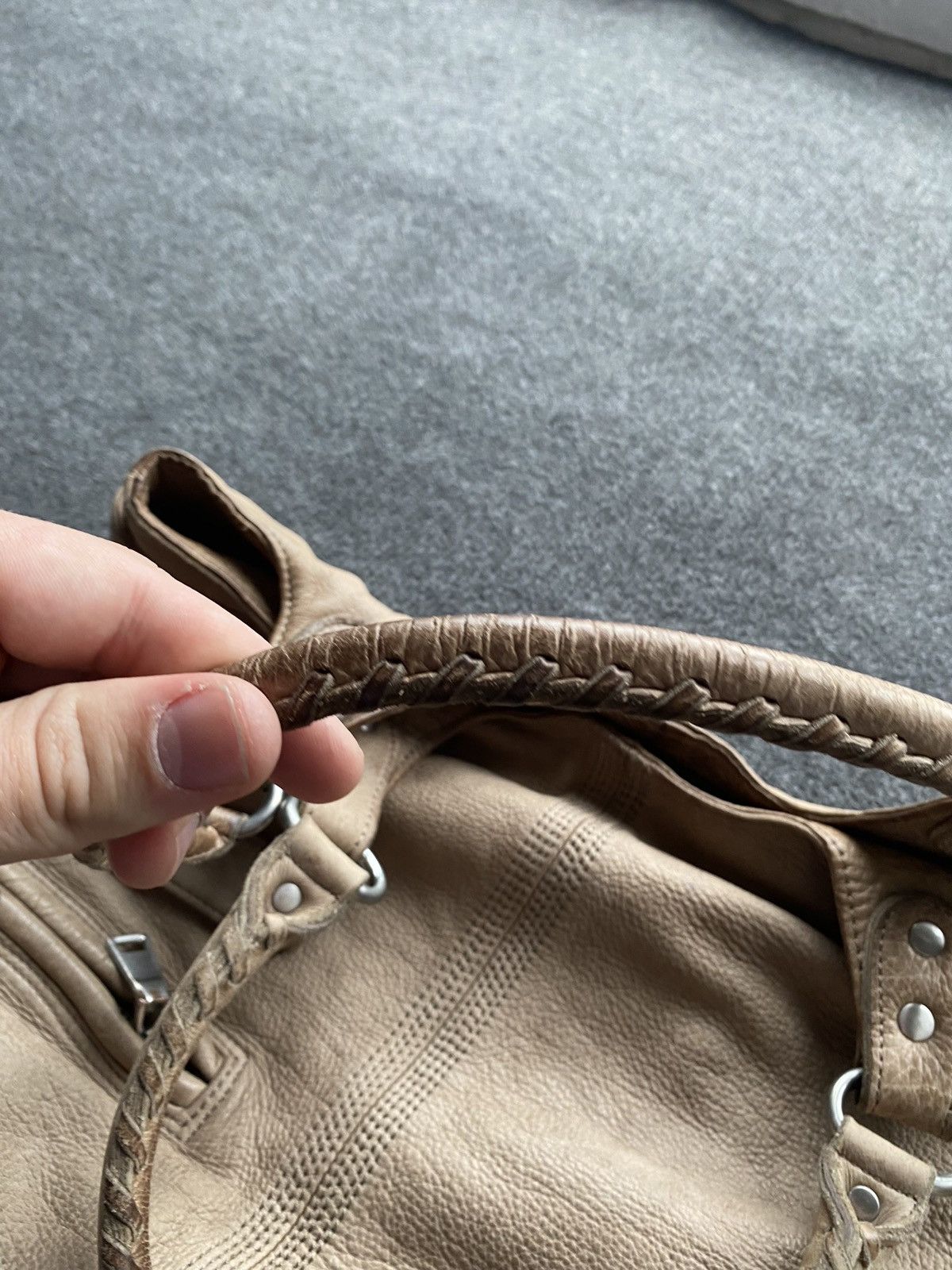 LIEBESKIND BERLIN 🔥90s Liebeskind Leather Beige Vntg Handle Bag women os Size ONE SIZE - 17 Thumbnail