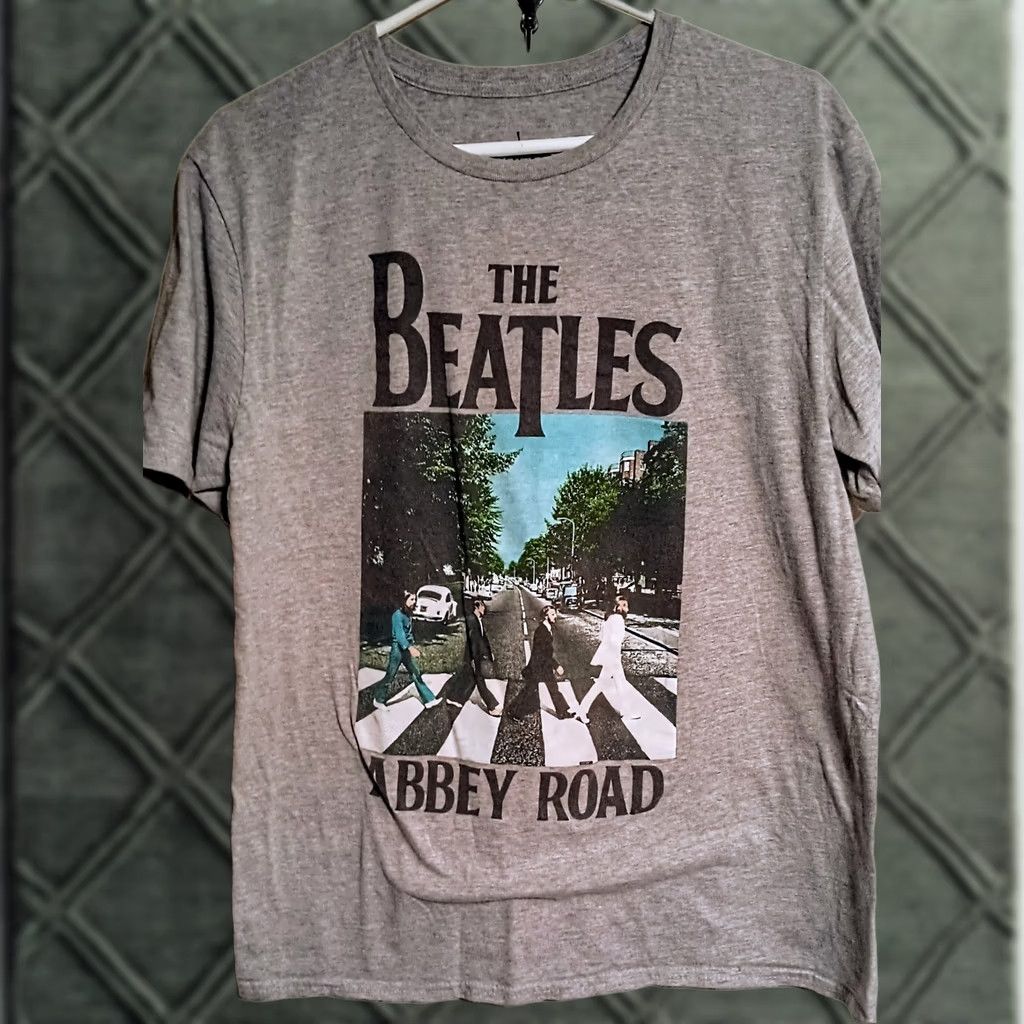 Mad Engine Abbey Road T-Shirt The Beatles Gray L Men Short Sleeve Crew Neck Regular Mad Engine Retro Vintage: No Size US L / EU 52-54 / 3 - 1 Thumbnail