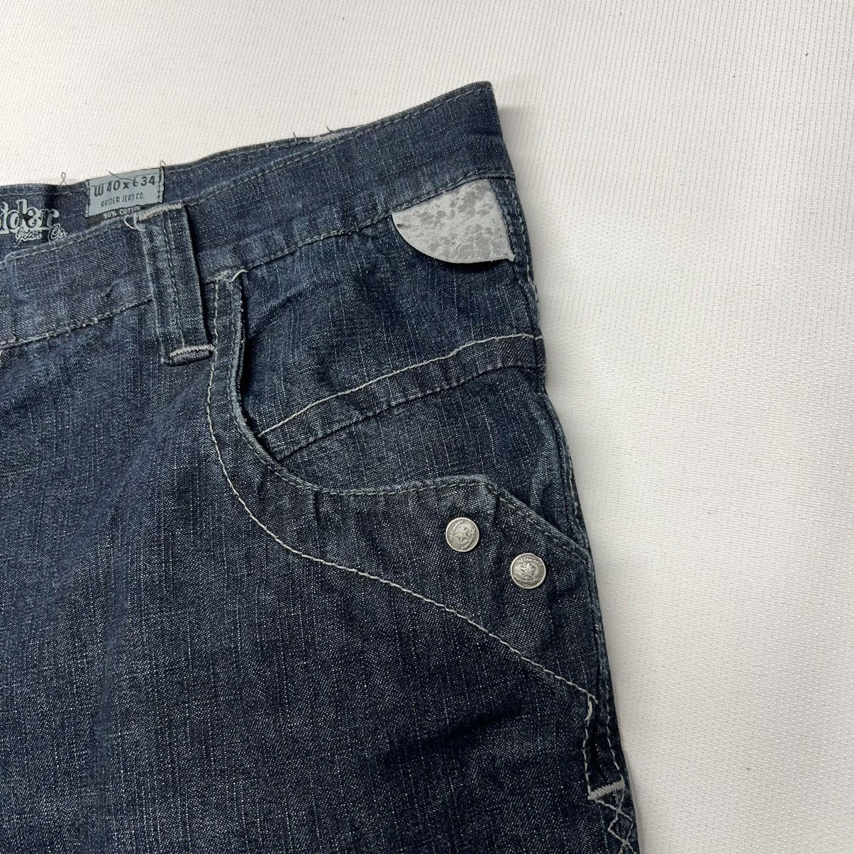 Vintage Infringement Raider Jeans Black Denim Straight Baggy Y2K Size US 40 / EU 56 - 6 Thumbnail