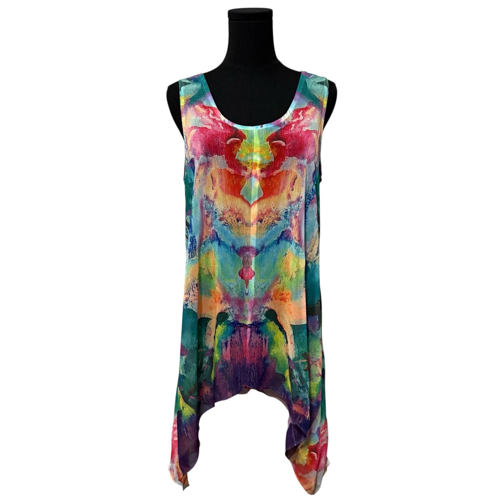 Other Soft Surroundings Waterflower Sheer Tank Top Sharkbite Hem Size M / US 6-8 / IT 42-44 - 9 Thumbnail