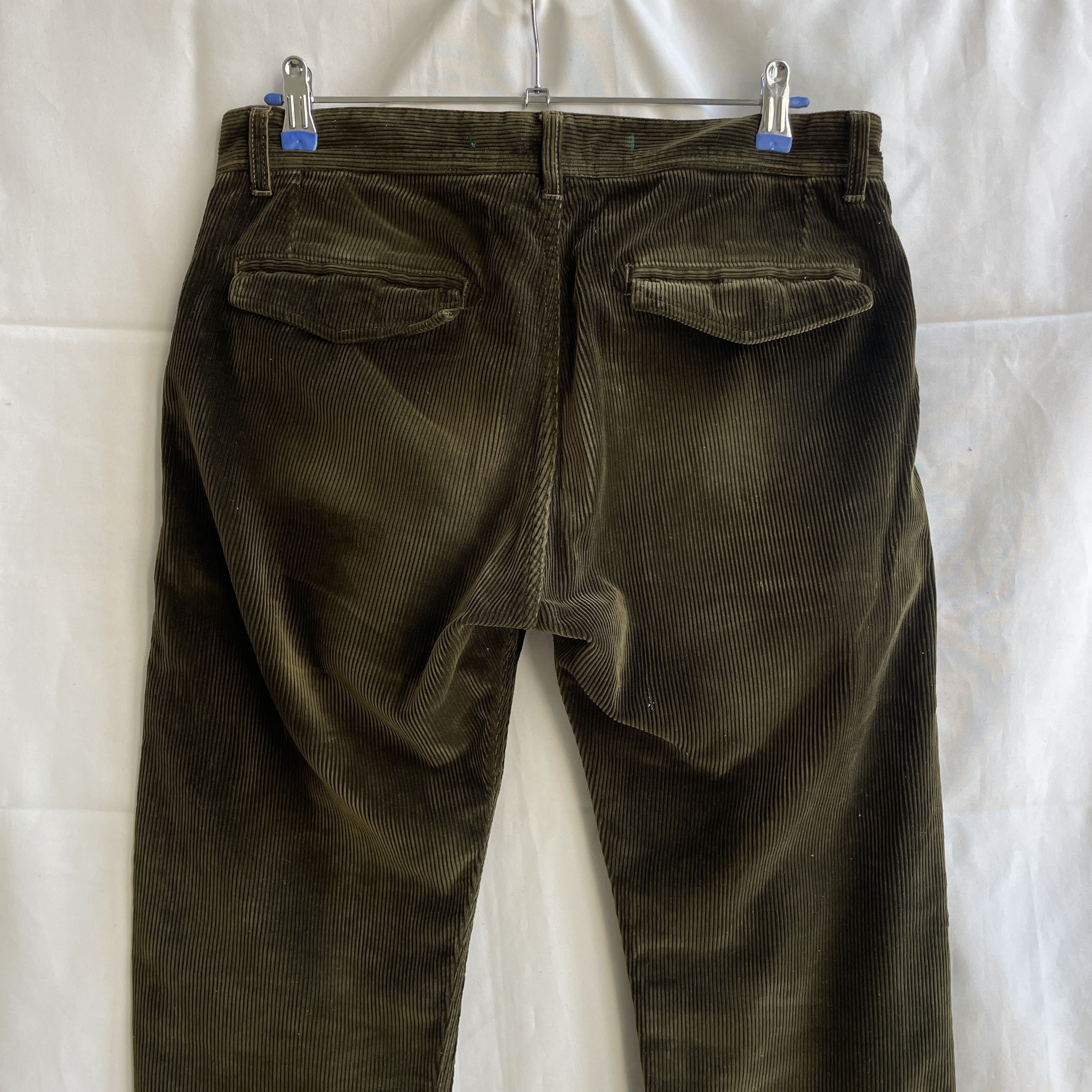 Scarti-Lab Scarti Lab 101 SN814 Green Corduroy Pants Size 33 Size US 33 - 4 Thumbnail