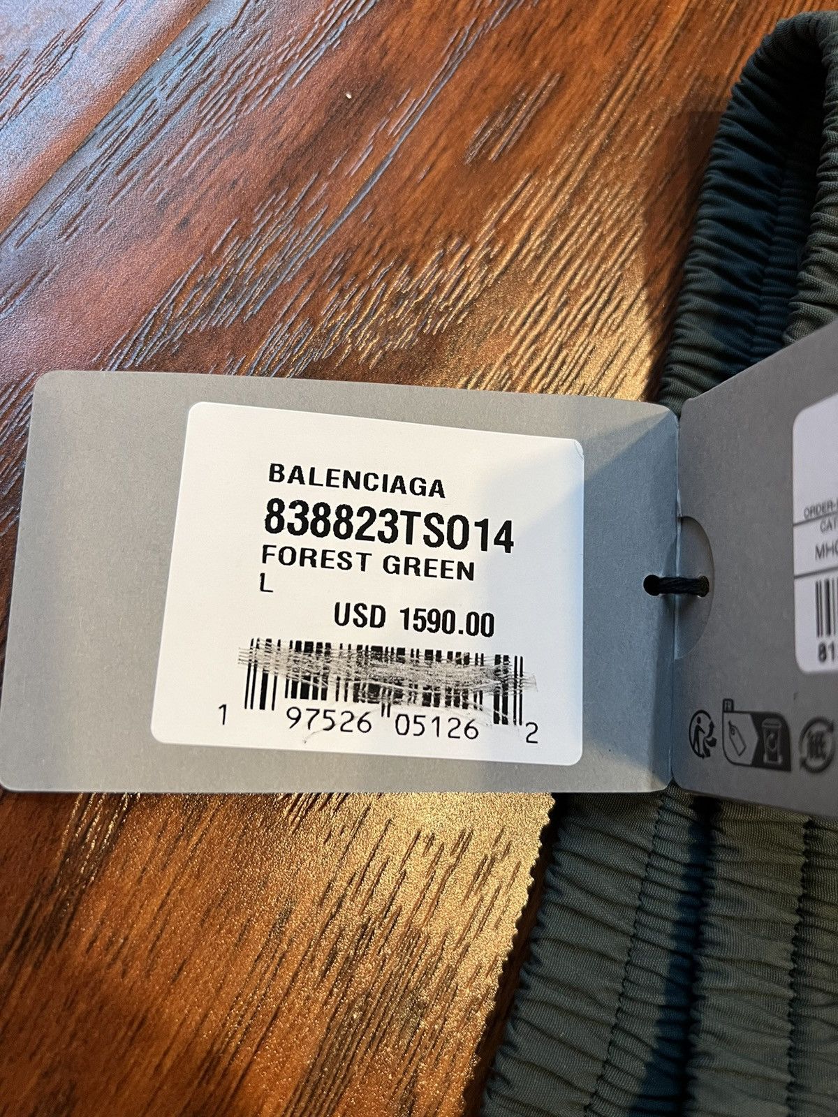Balenciaga Balenciaga Forest Green Track Pants Size US 31 - 11 Thumbnail