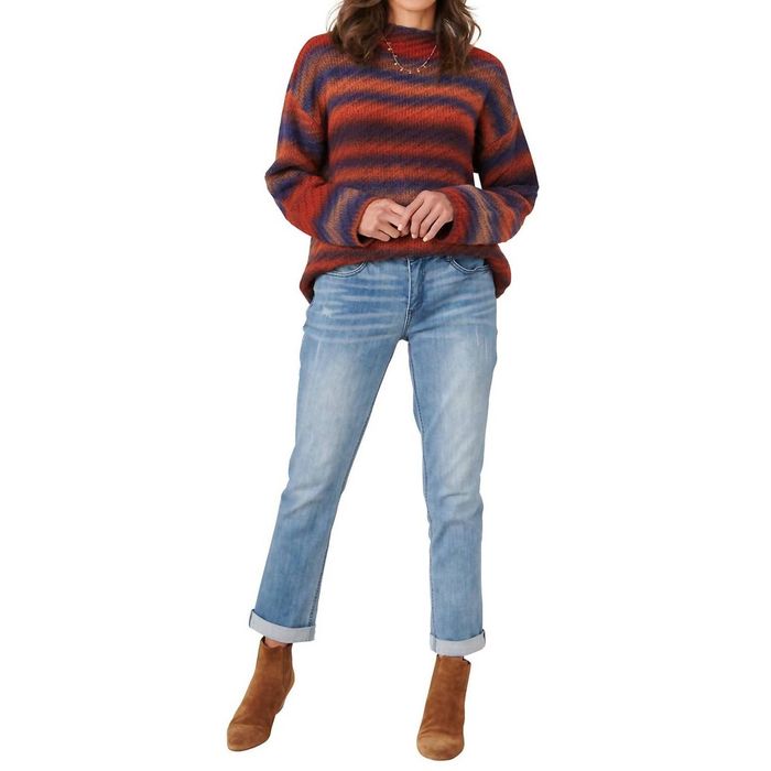 Designer DEMOCRACY Ombre Stripe Sweater In Spice/blue Multi | Grailed