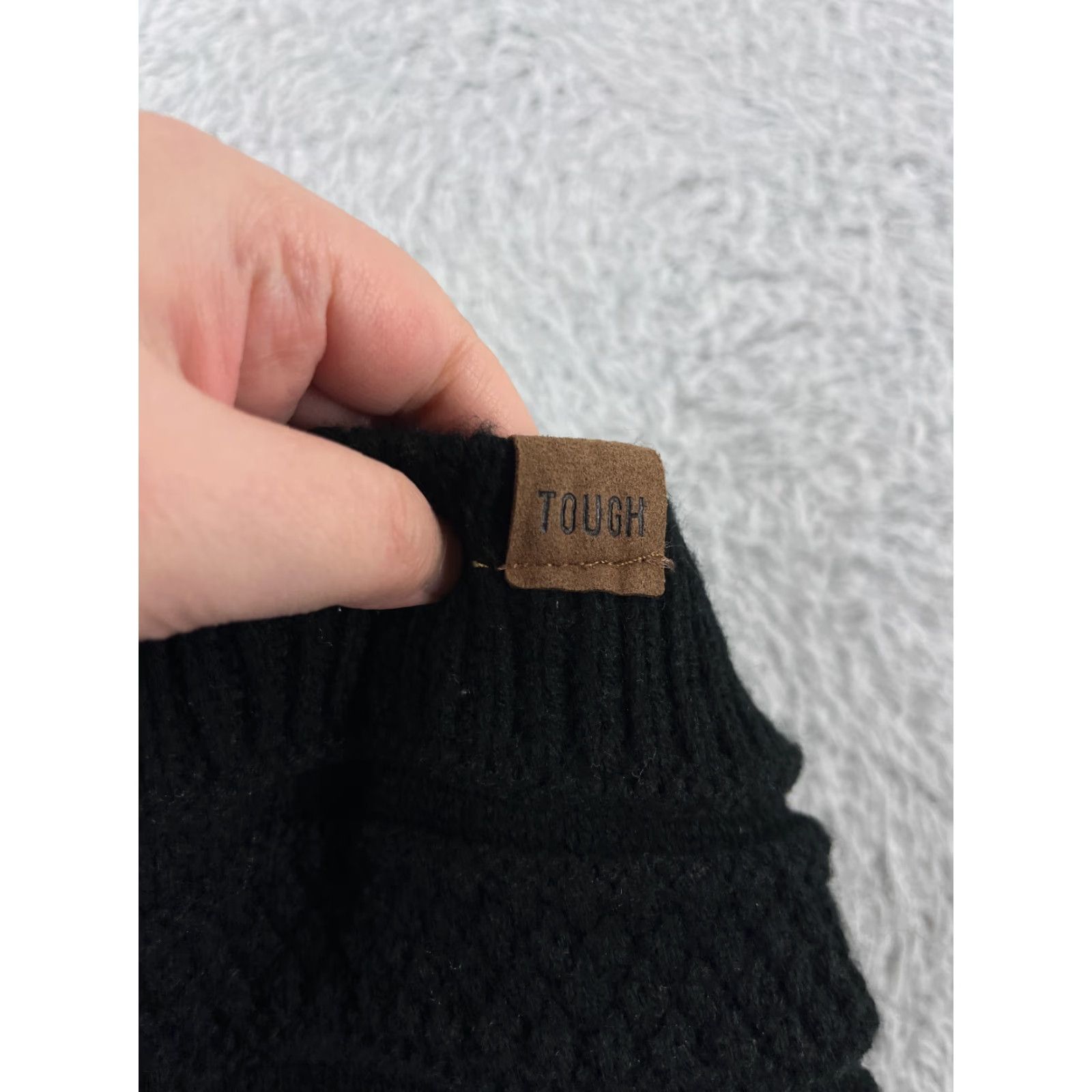 Vintage Tough Headwear Beanie Hats Adult One Size Black Knit 100% Acrylic Slouch Toque Ski Size ONE SIZE - 6 Thumbnail