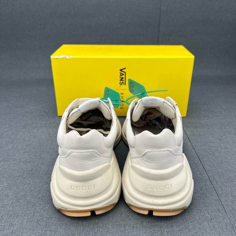 Gucci Gucci Rhyton Leather Low-Top Sneakers for Men - Size US 8 / EU 41 - 3 Thumbnail