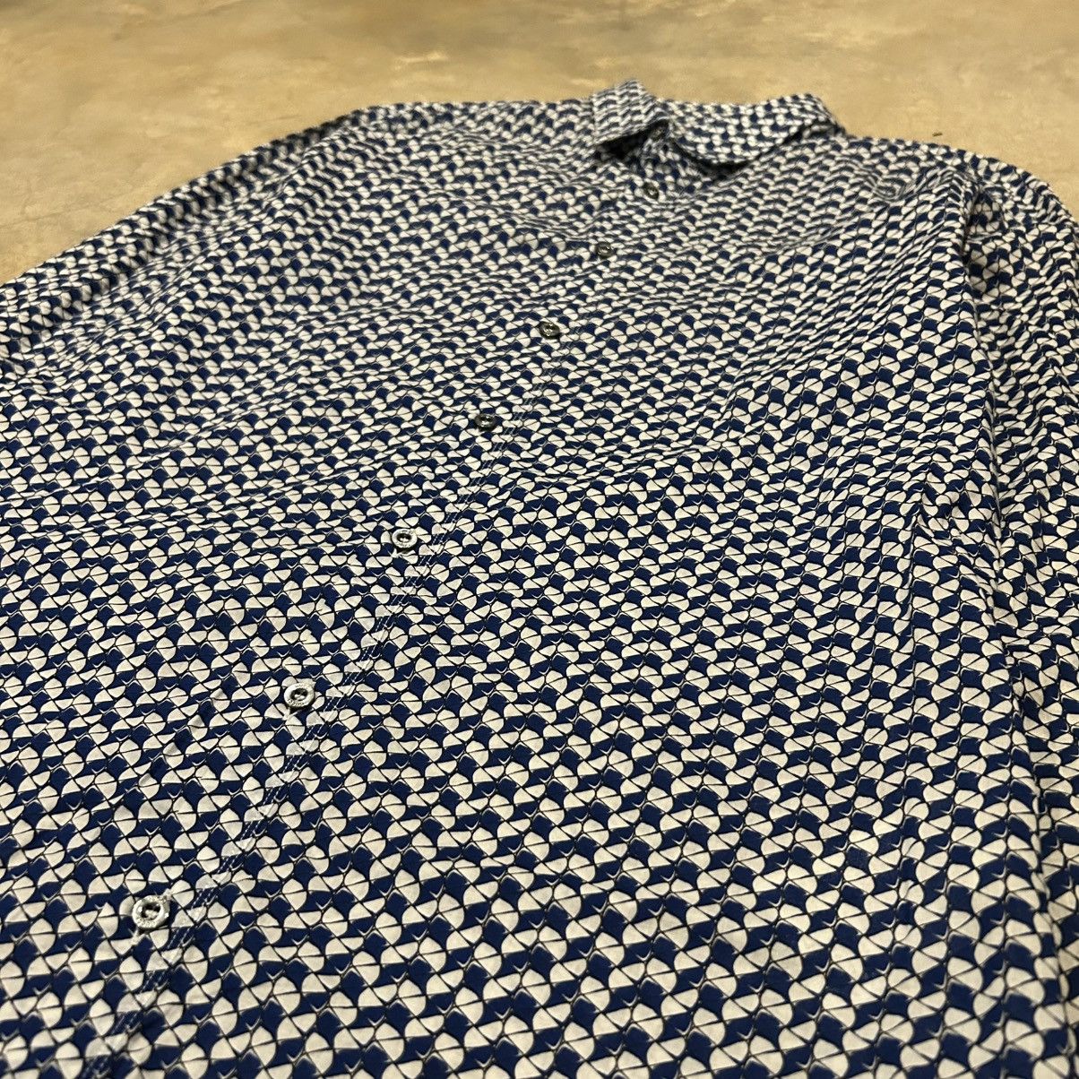 Designer × Gucci Gucci Duke Geometric Pattern Button Down Longsleeve Shirt Size US M / EU 48-50 / 2 - 3 Thumbnail
