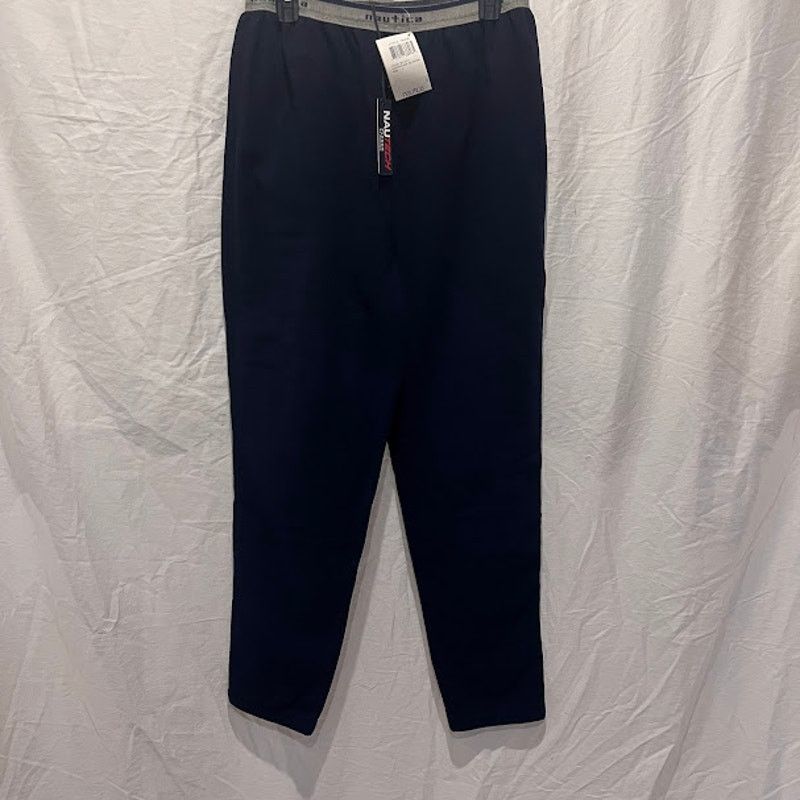 Nautica × Vintage NWT VTG Y2K Nautica Sleepwear Pants Logo Navy Fleece Mens Size US 36 / EU 52 - 1 Thumbnail