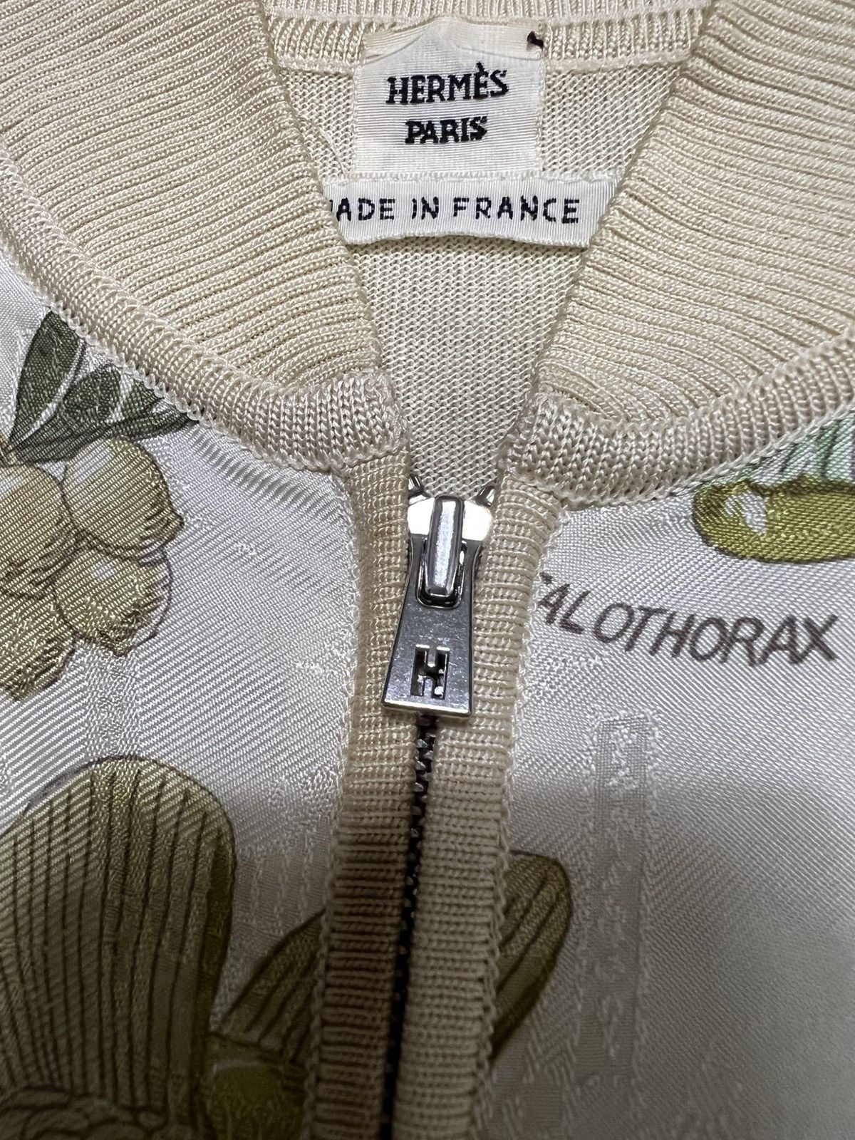 Hermes Hermes - Birds Print Silk Zipped Cardigan Bomber Jacket Size S / US 4 / IT 40 - 14 Thumbnail