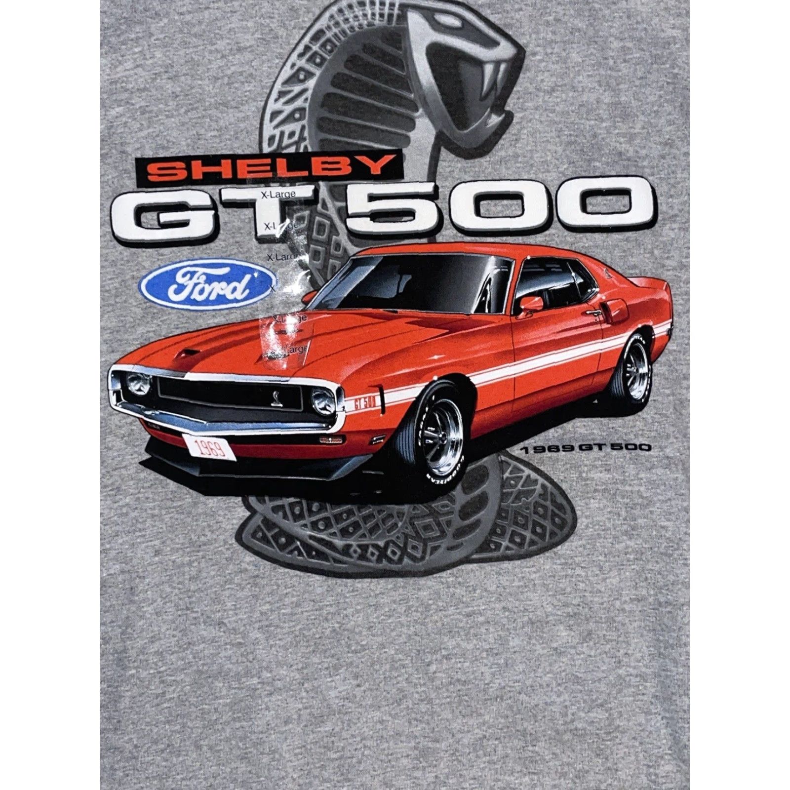 Ford VINTAGE Ford Mustang GT-500 T-Shirt Gray XL BNWT Mens T-Shirt Mustang GT-500 Vintage Shirt Gray XL Size US XL / EU 56 / 4 - 2 Thumbnail