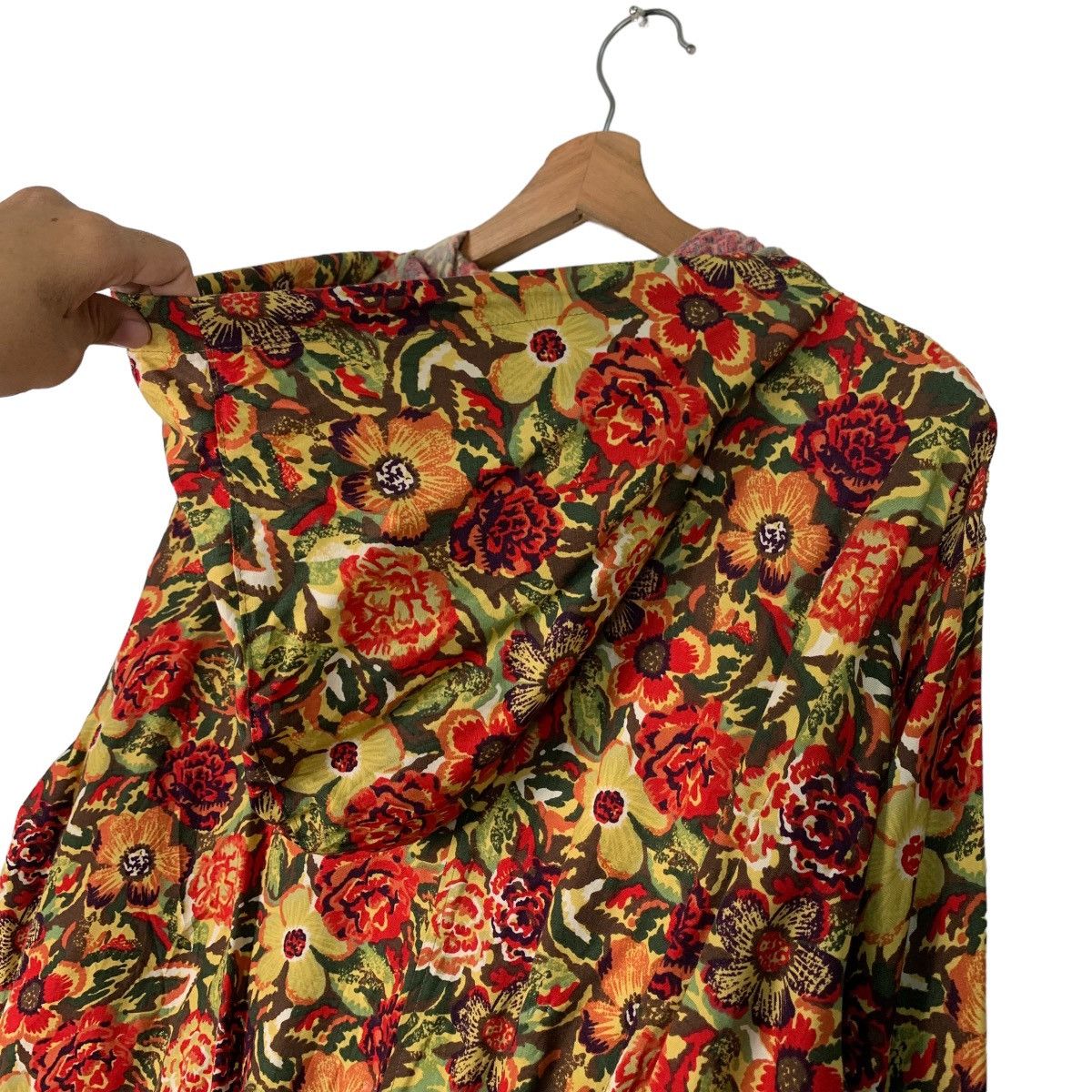 Japanese Brand HI-TECH Florals Design Zipper Hoodie Jacket #0877-C39 Size M / US 6-8 / IT 42-44 - 10 Thumbnail