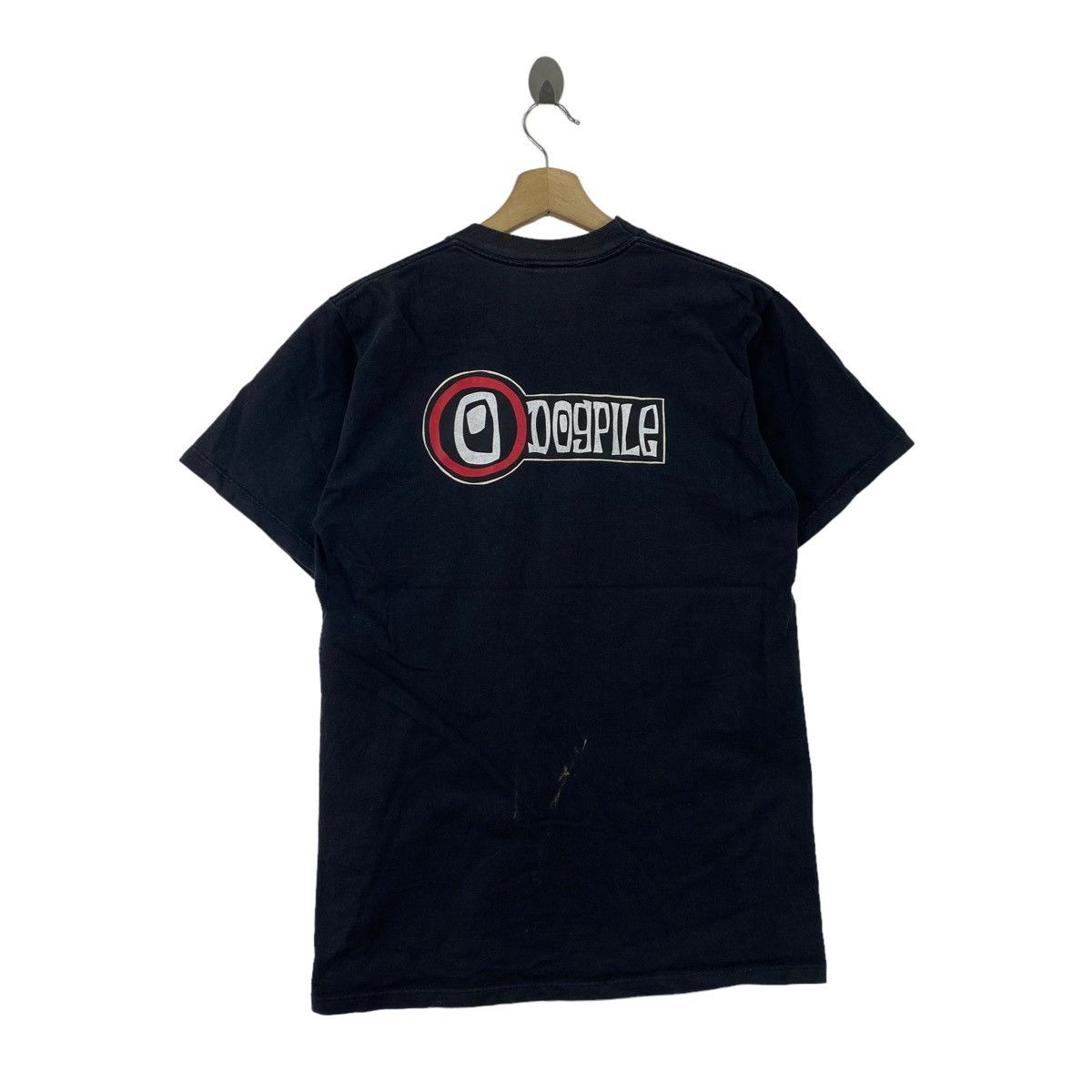 Vintage Vintage 90s DOGPILE USA Brand Skateboard Logo Print Black Size US S / EU 44-46 / 1 - 1 Thumbnail