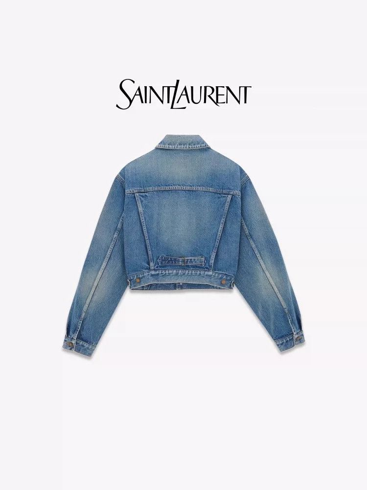 Saint Laurent Paris Saint Laurent Paris Denim Jacket Nextarrow-2505 Size S / US 4 / IT 40 - 7 Thumbnail