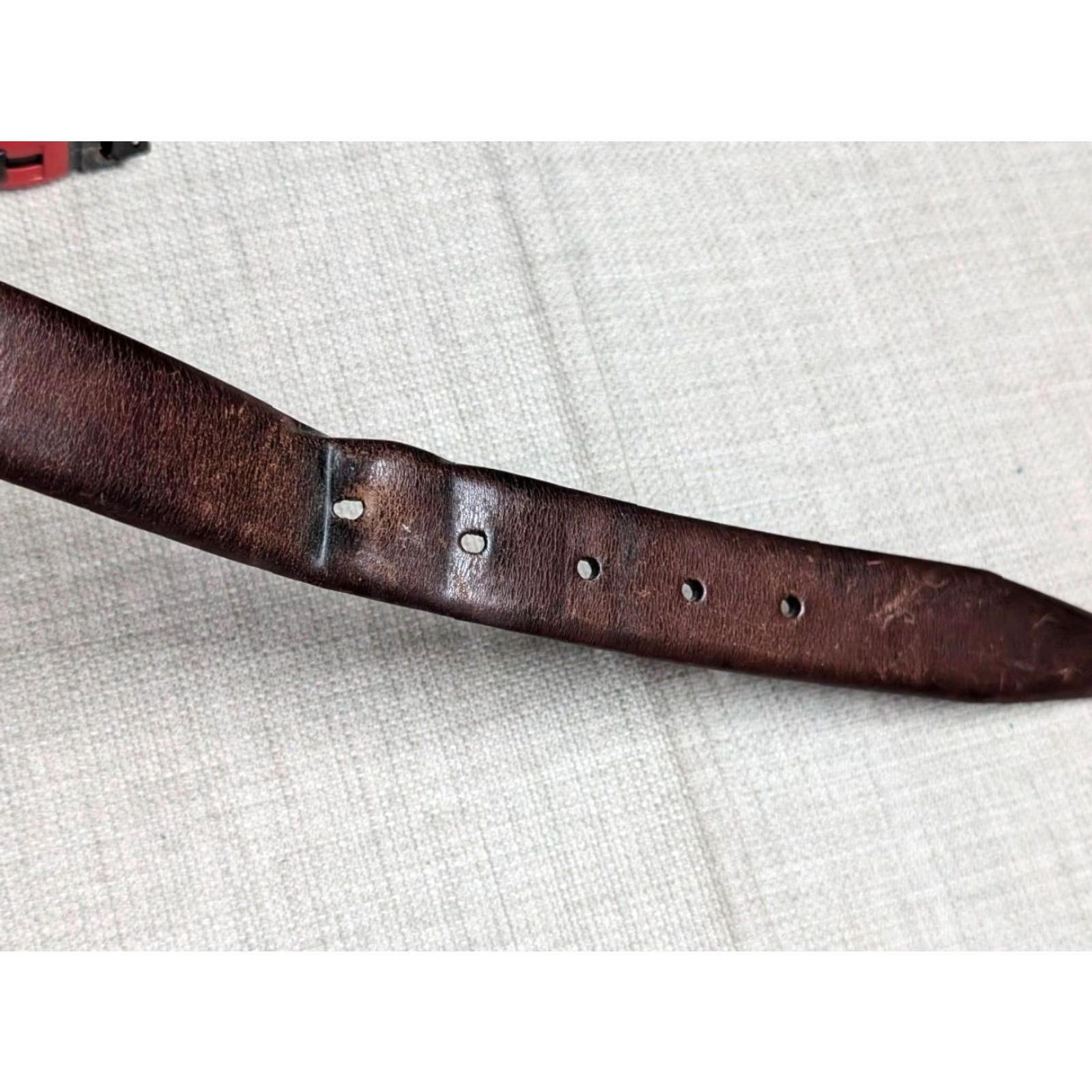 Vintage VINTAGE Trafalgar belt 40 brown leather dress belt Mens, 1-1/8" adult 40 brown Corttina leather belt Size 40 - 3 Thumbnail