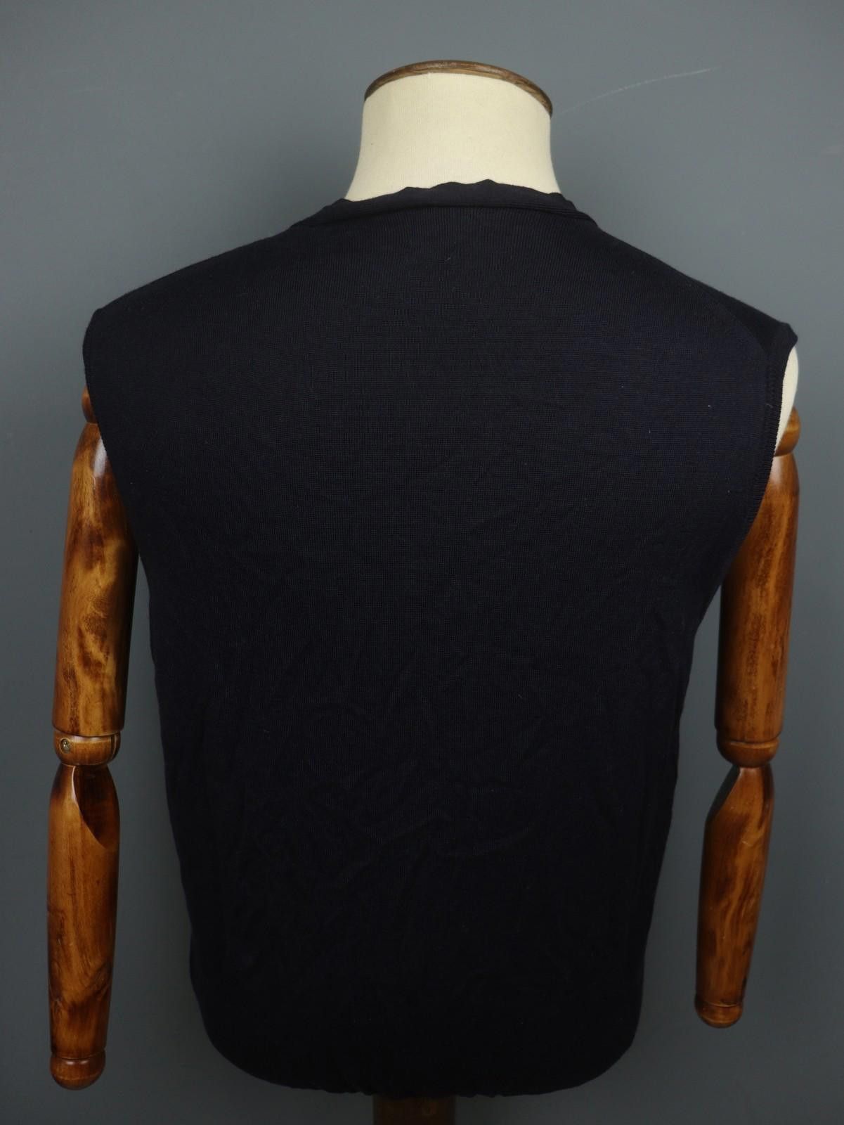 Designer Boggi Milano Navy 100% Wool V-Neck Cardigan Size XL Size XL / US 12-14 / IT 48-50 - 6 Thumbnail